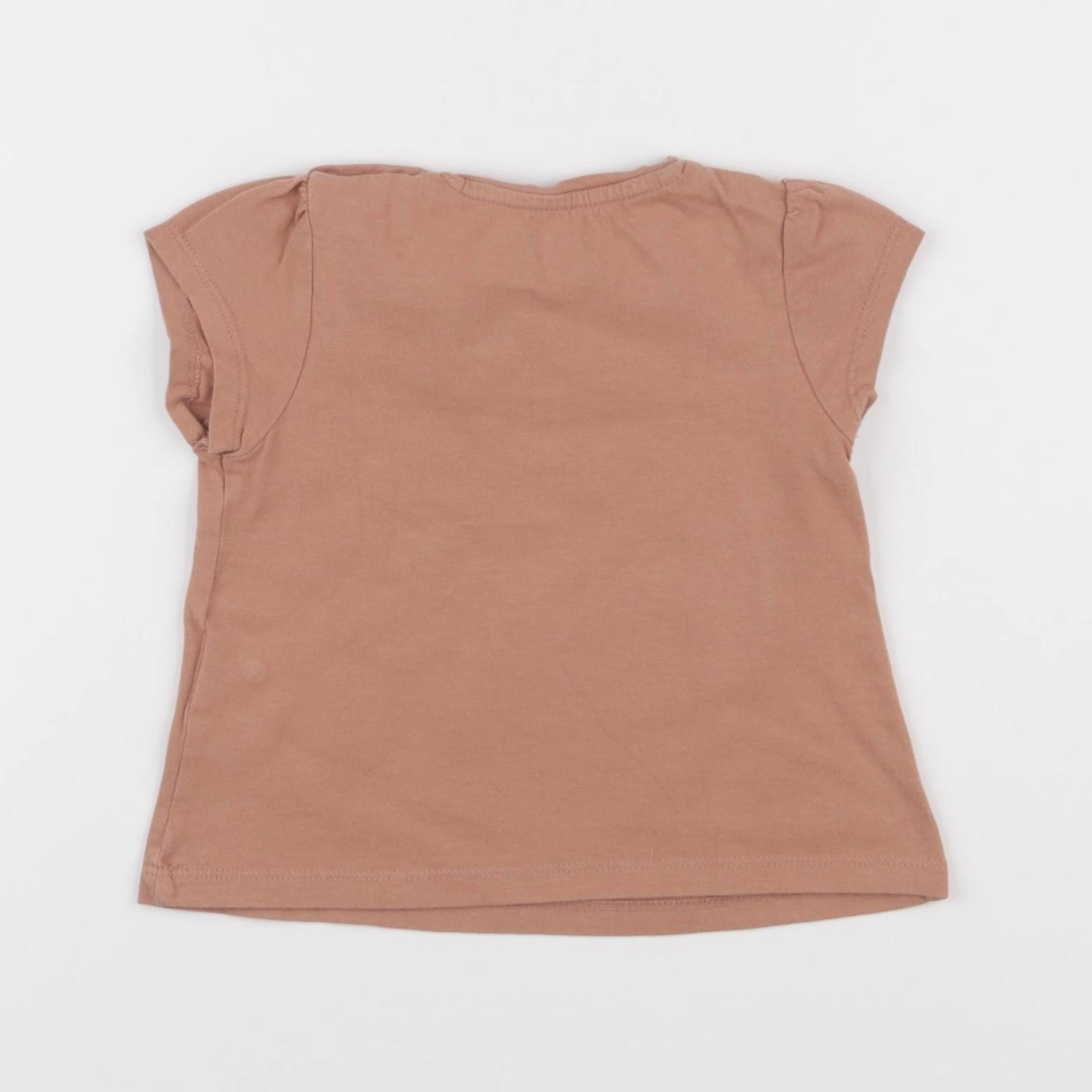 Vertbaudet - tee-shirt marron - 12 mois