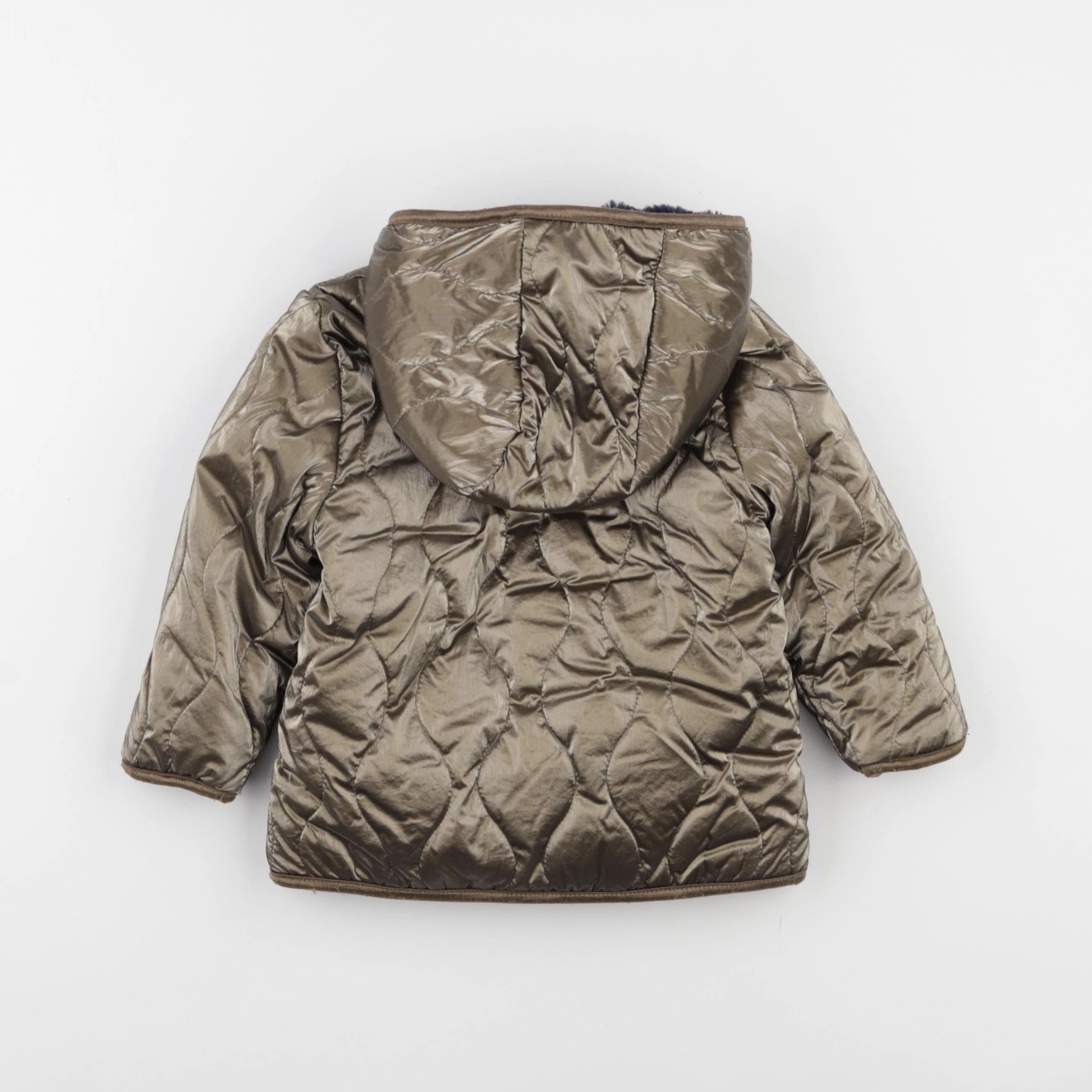 IKKS - doudoune réversible beige, bronze - 2 ans