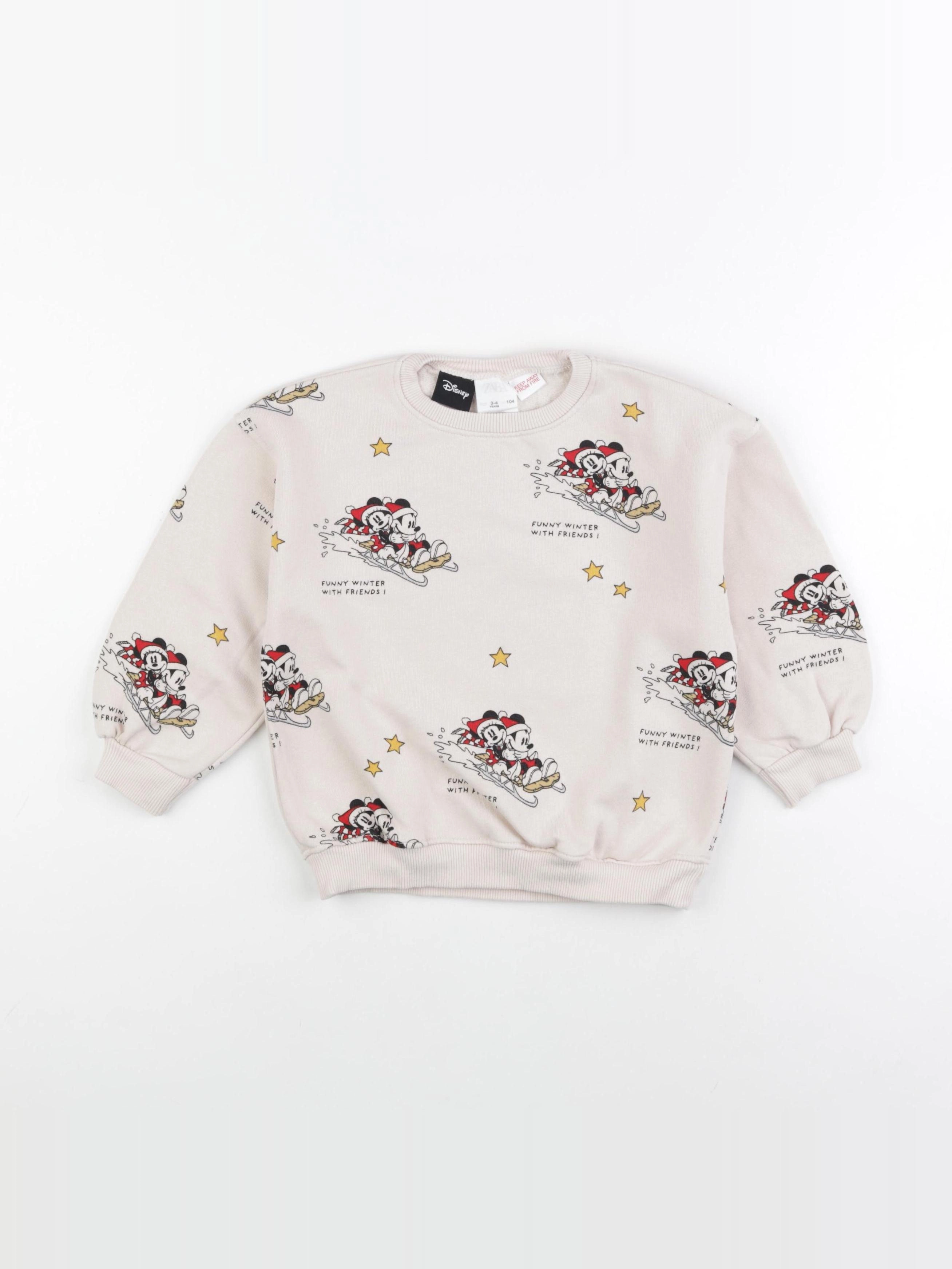 Zara - sweat beige - 3/4 ans