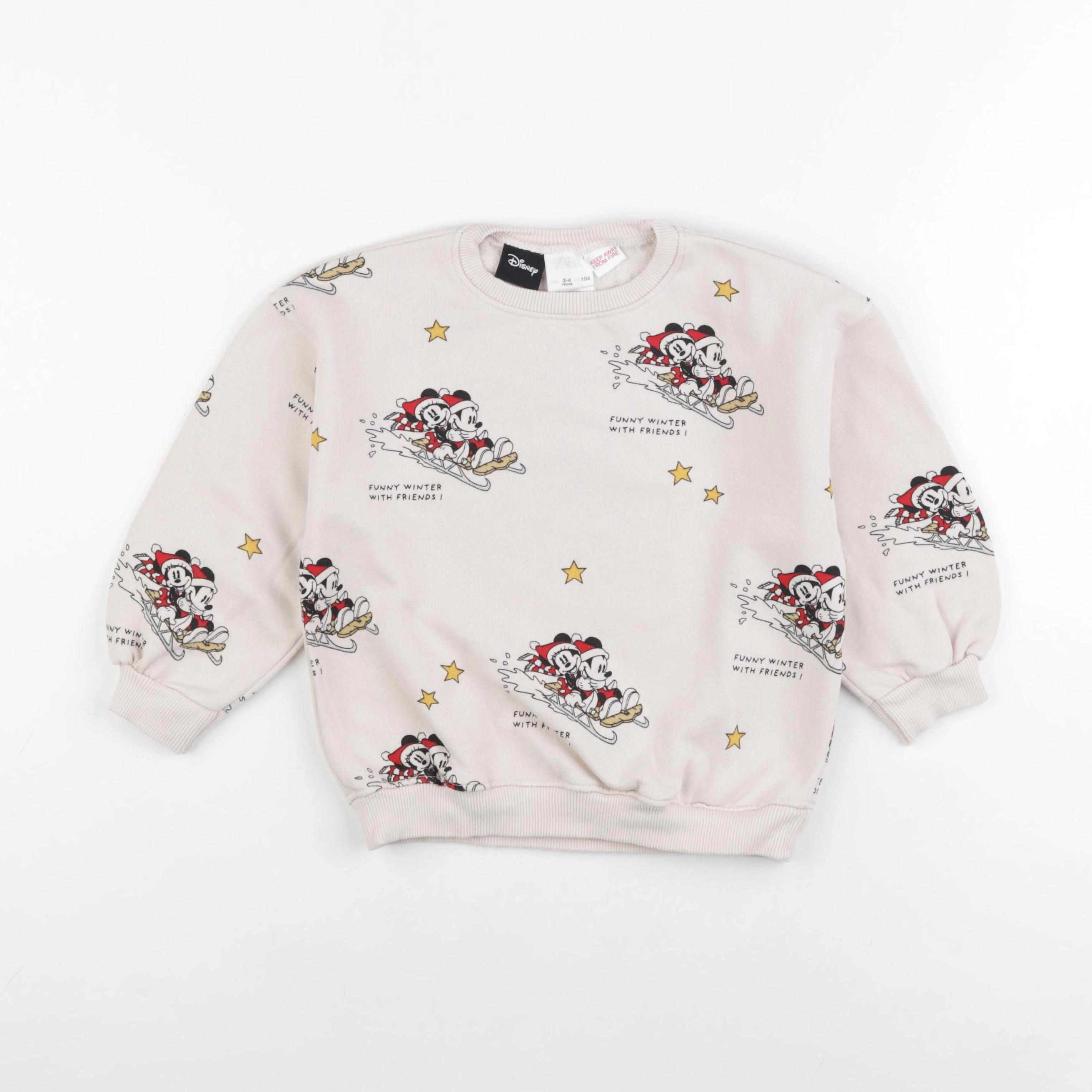 Zara - sweat beige - 3/4 ans