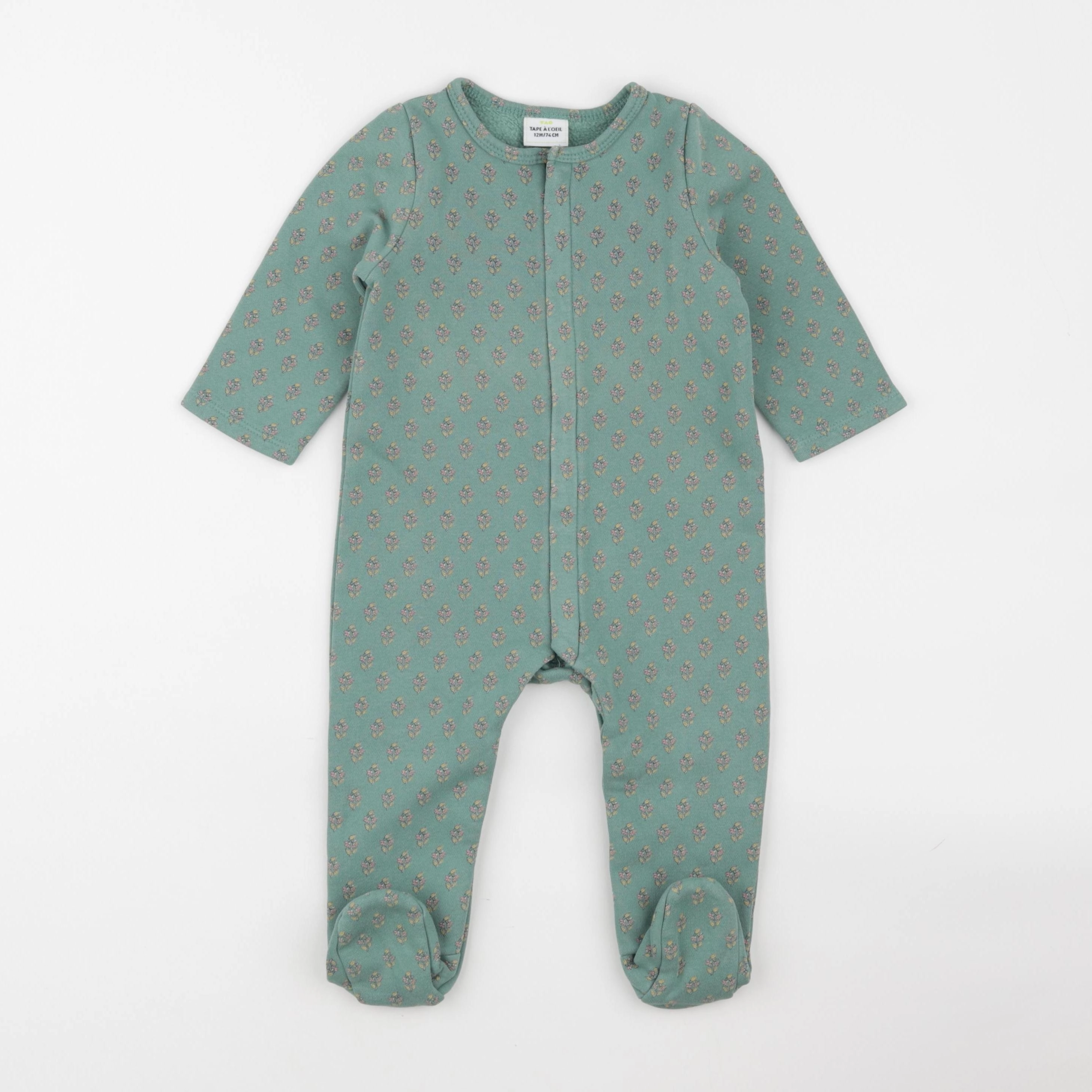 Tape à l'oeil - pyjama coton vert - 12 mois