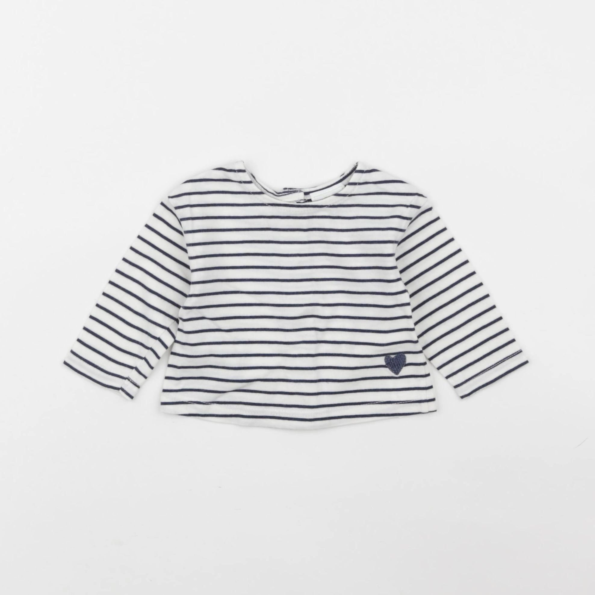 Tape à l'oeil - tee-shirt bleu - 1 mois