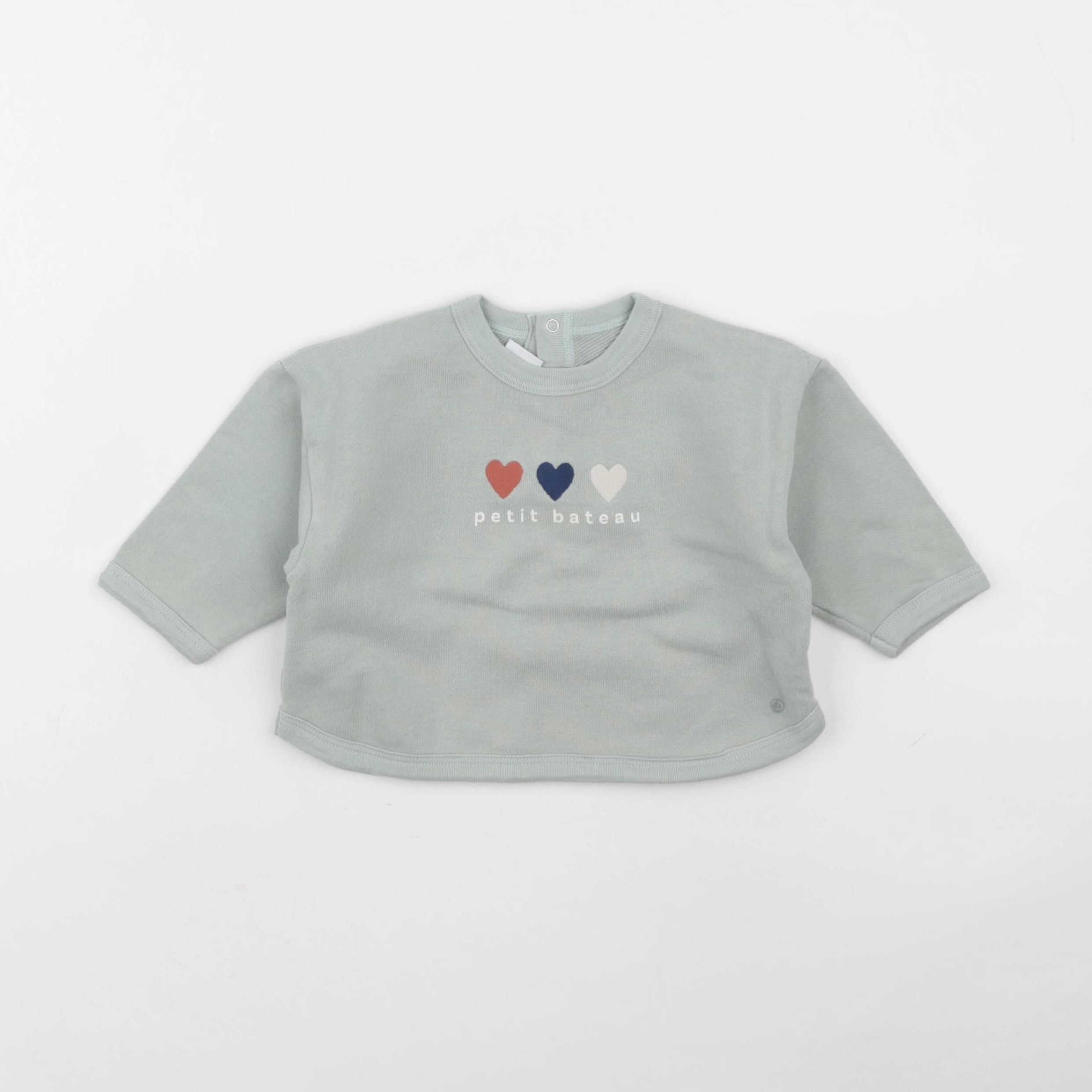 Petit Bateau - sweat vert - 6 mois