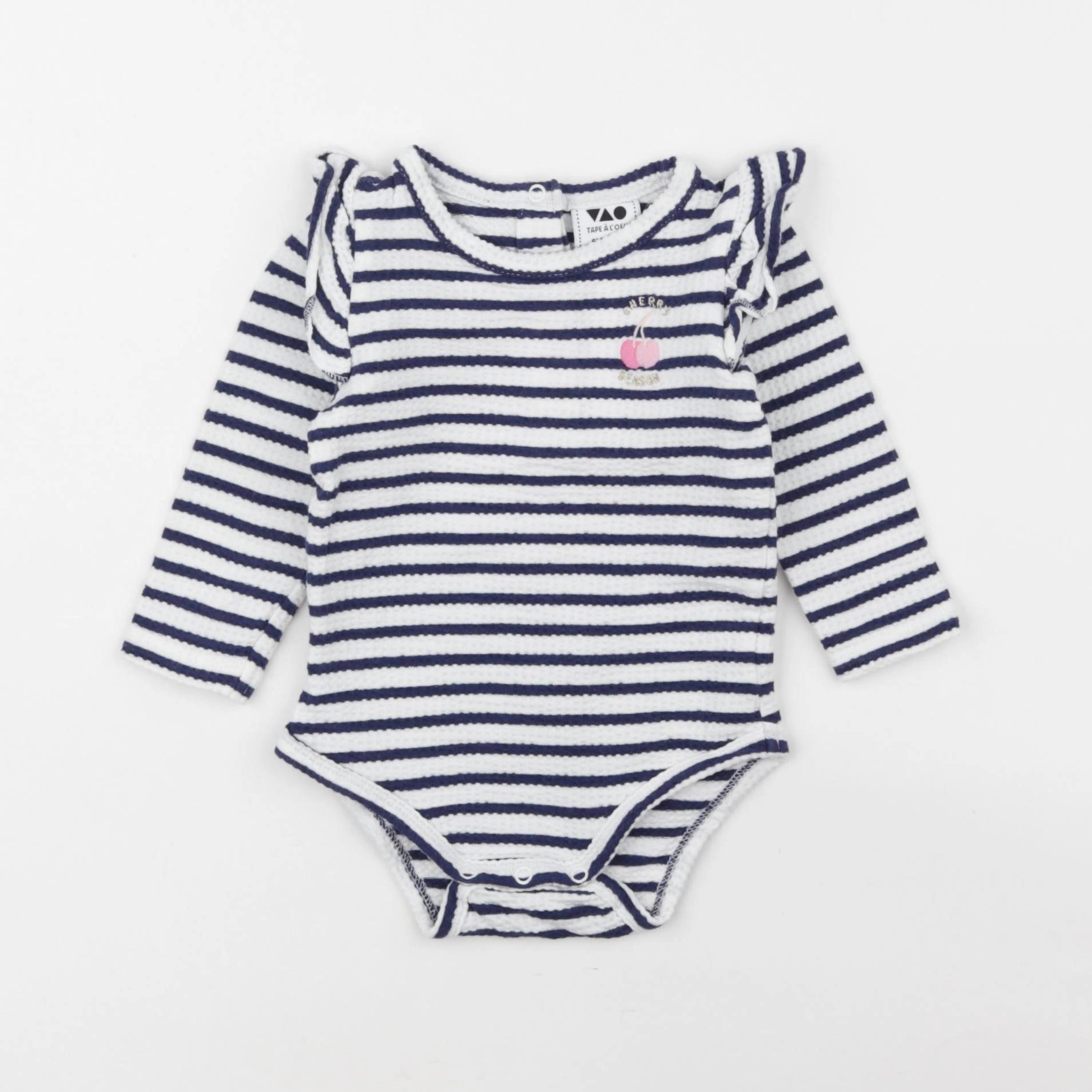 Tape à l'oeil - body tee-shirt bleu - 6 mois