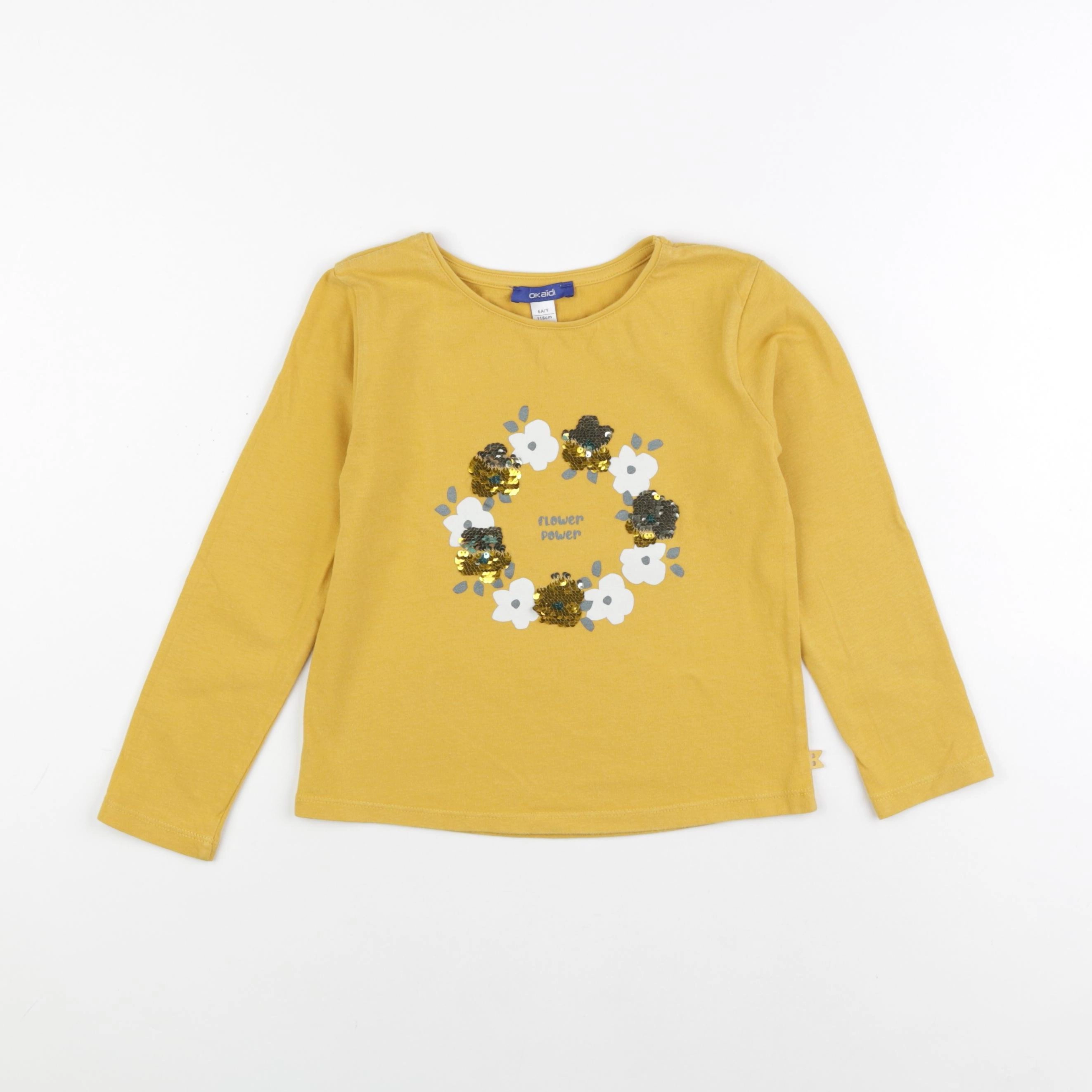 Okaidi - tee-shirt jaune - 6 ans