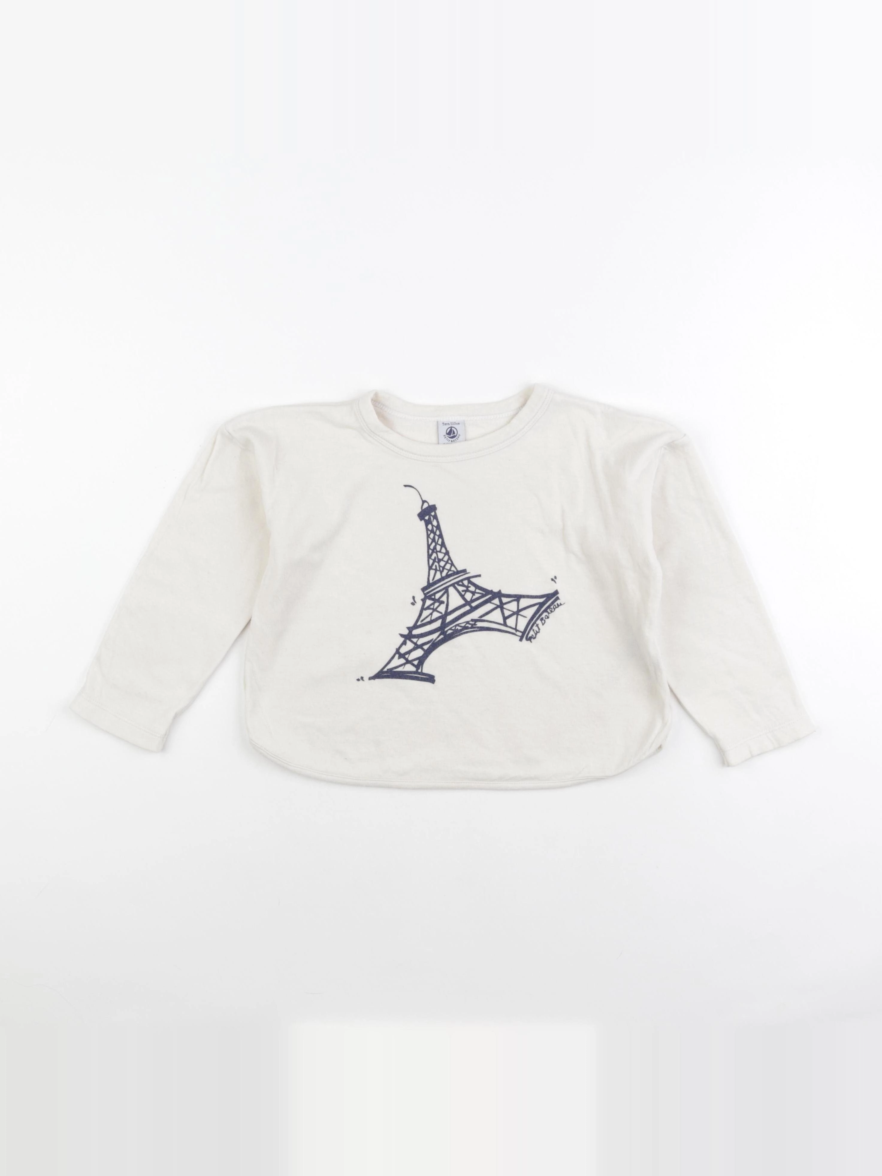 Petit Bateau - sweat beige - 5 ans