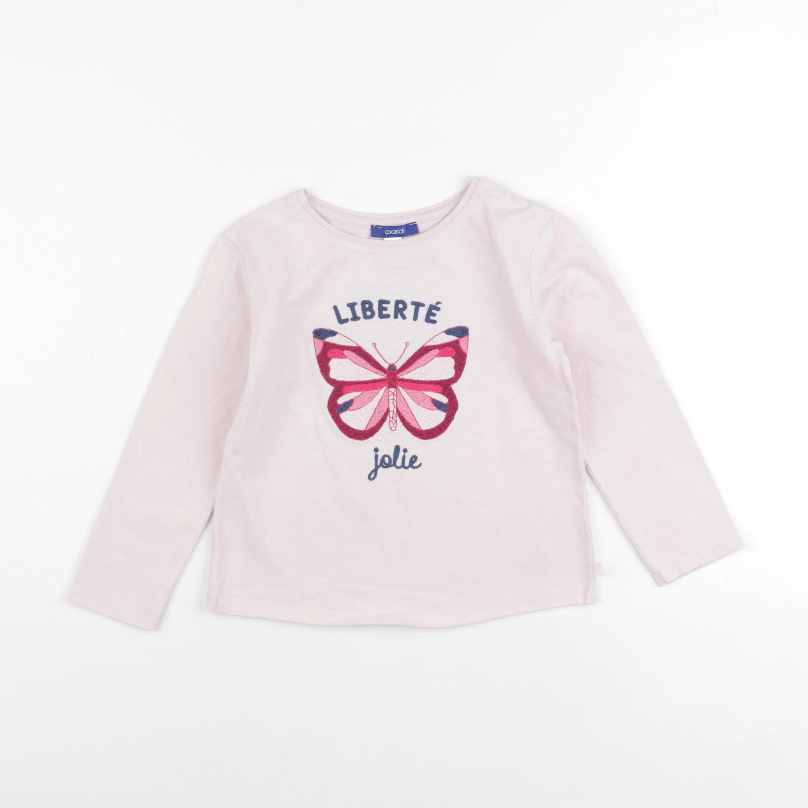 Okaidi - tee-shirt rose - 6 ans