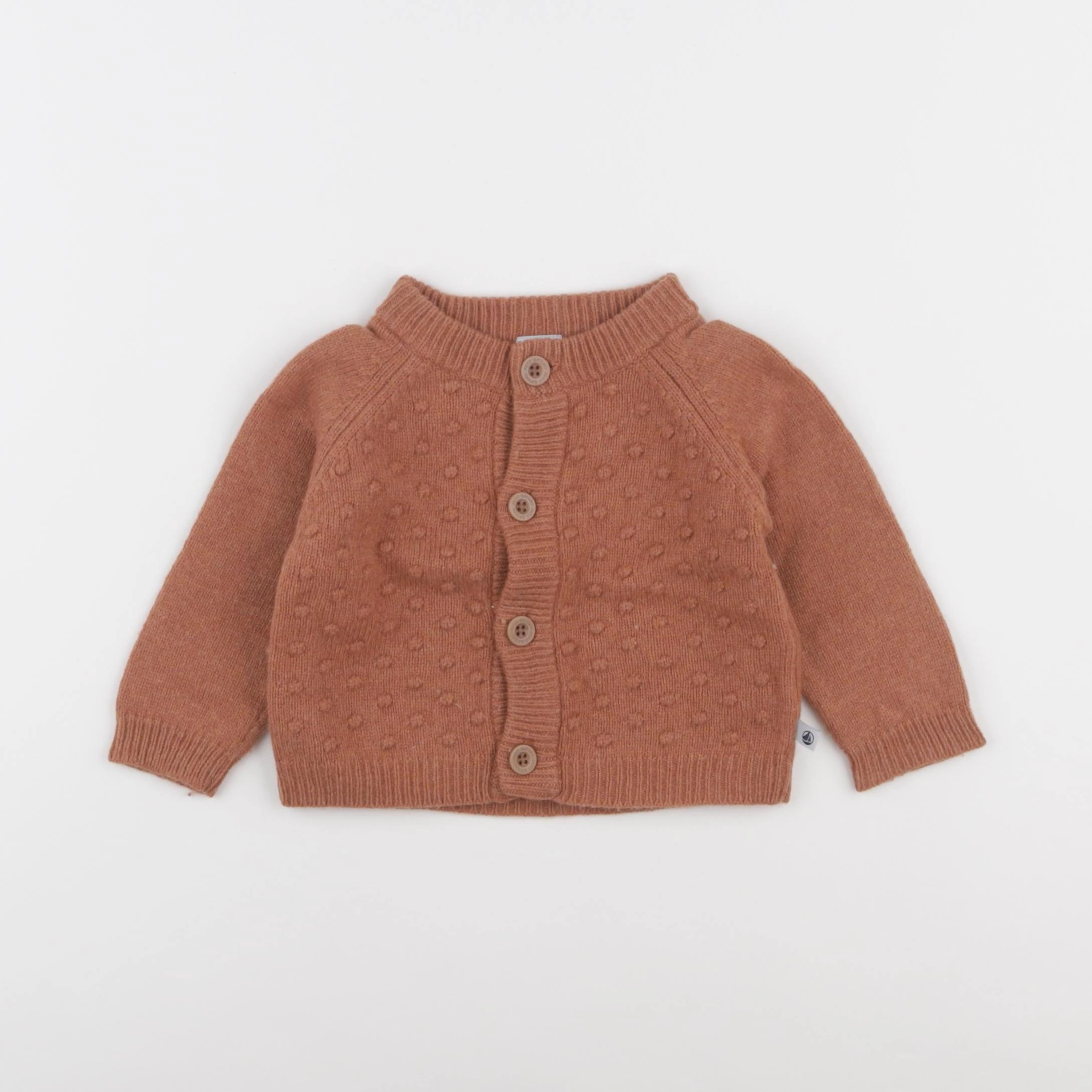 Petit Bateau - gilet marron - 12 mois