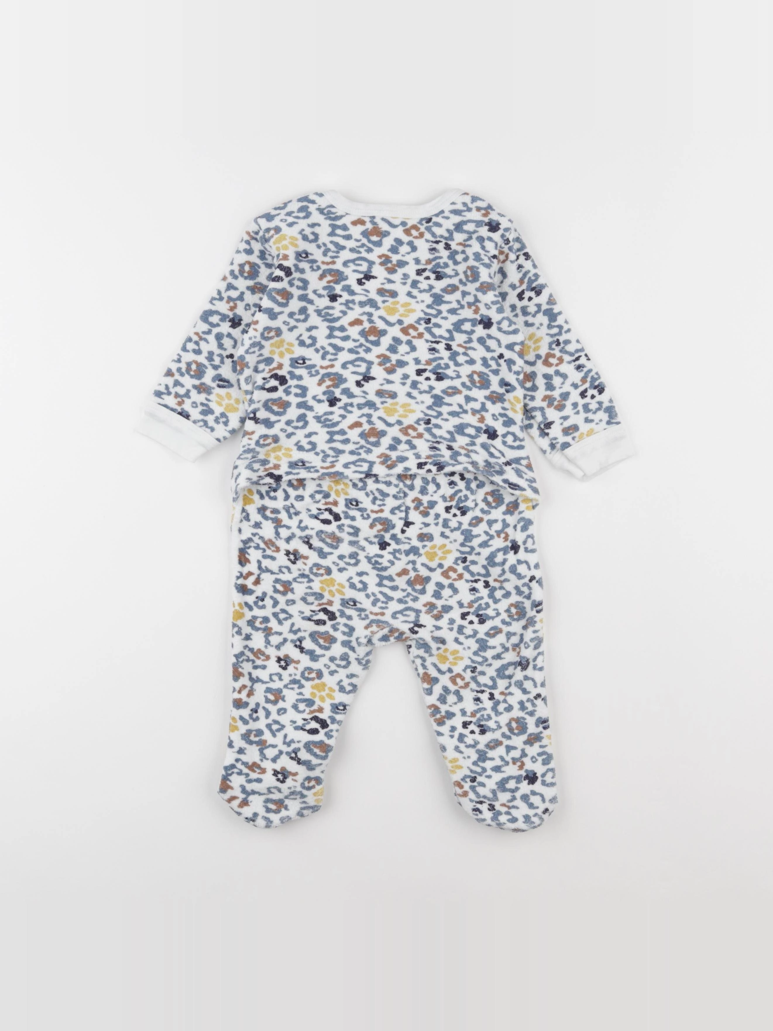 Petit Bateau - pyjama coton bleu - 12 mois