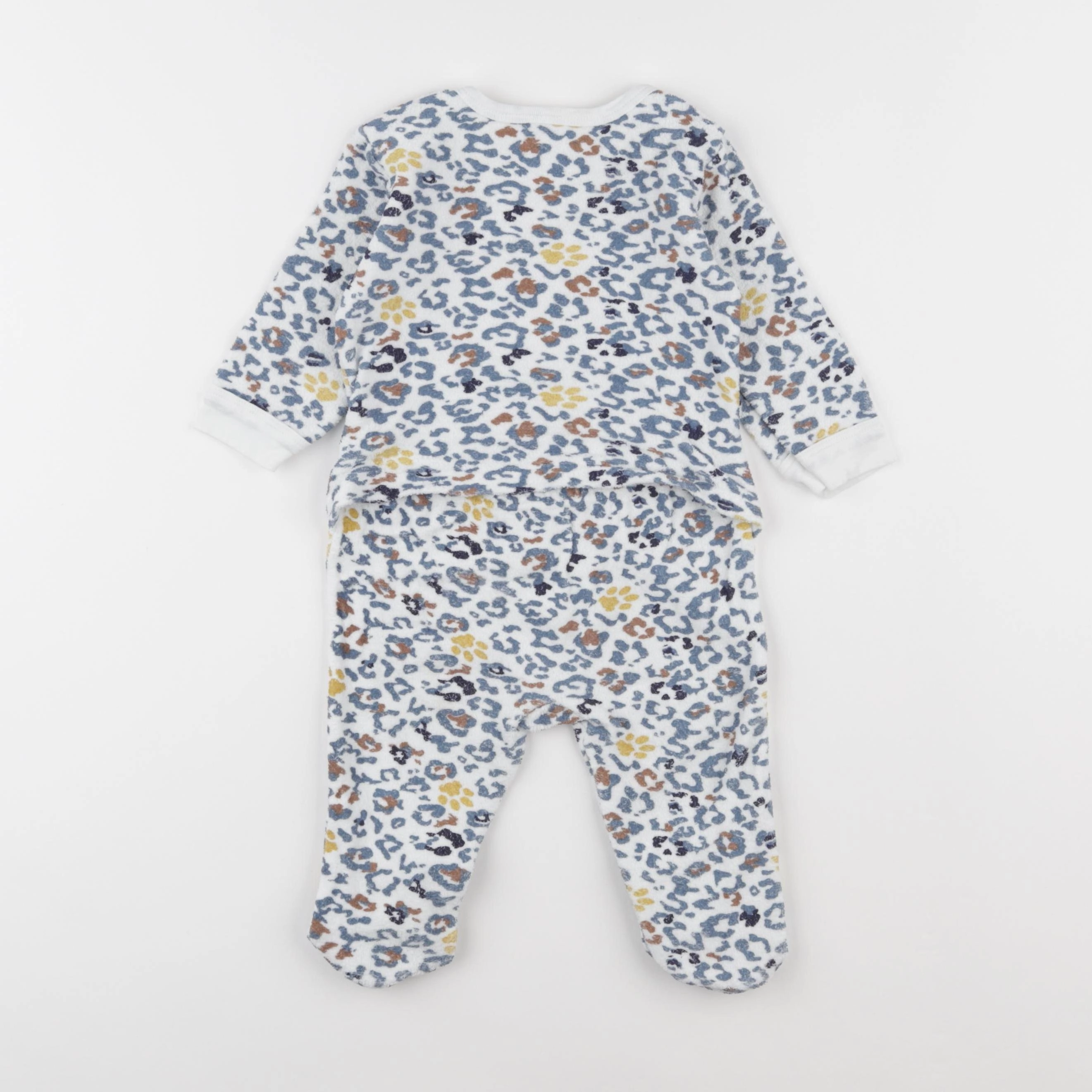 Petit Bateau - pyjama coton bleu - 12 mois