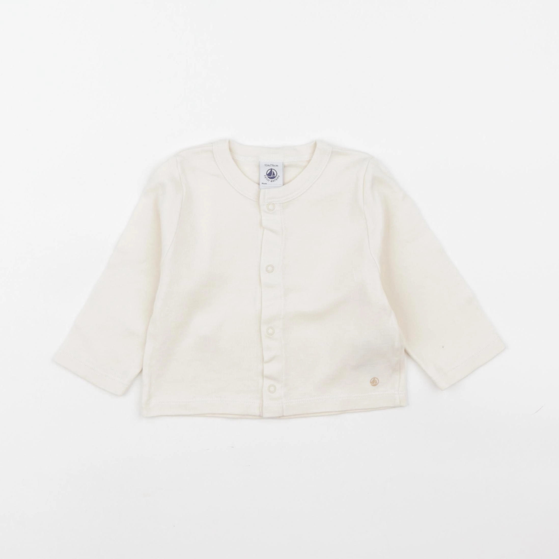 Petit Bateau - tee-shirt beige - 12 mois