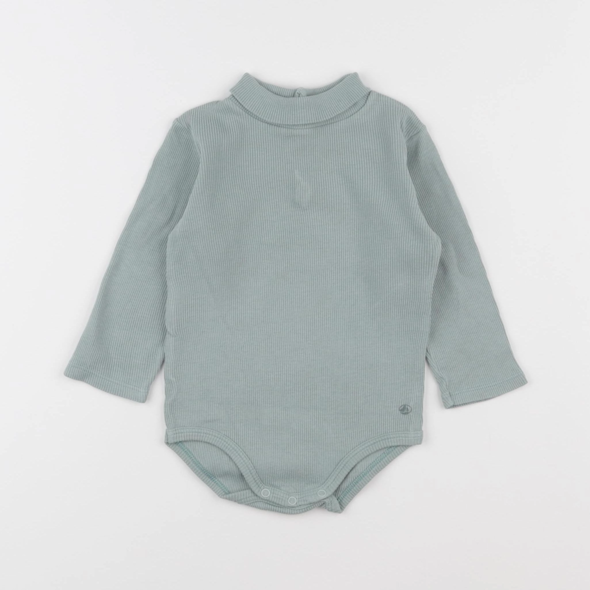 Petit Bateau - body à col vert - 12 mois