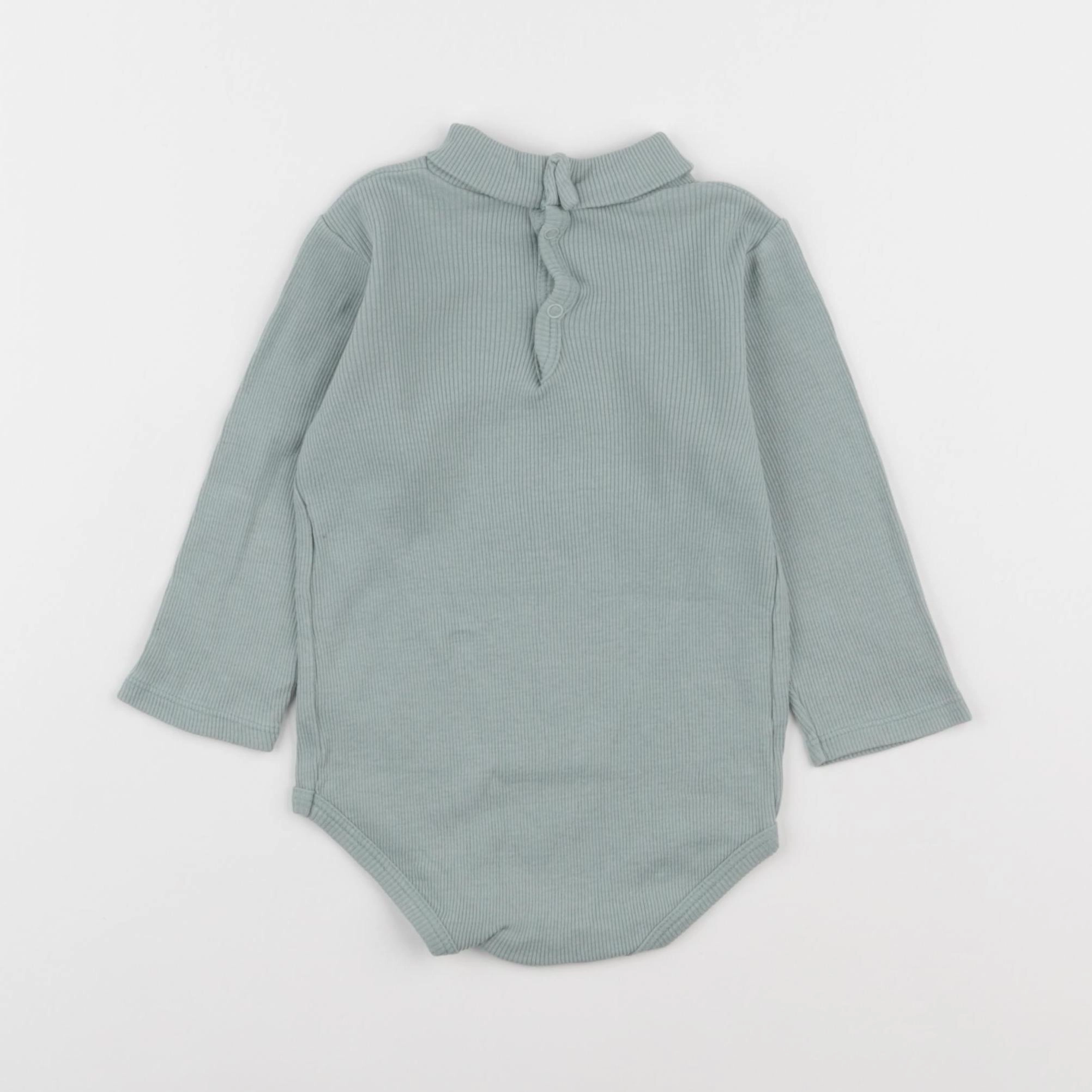 Petit Bateau - body à col vert - 12 mois