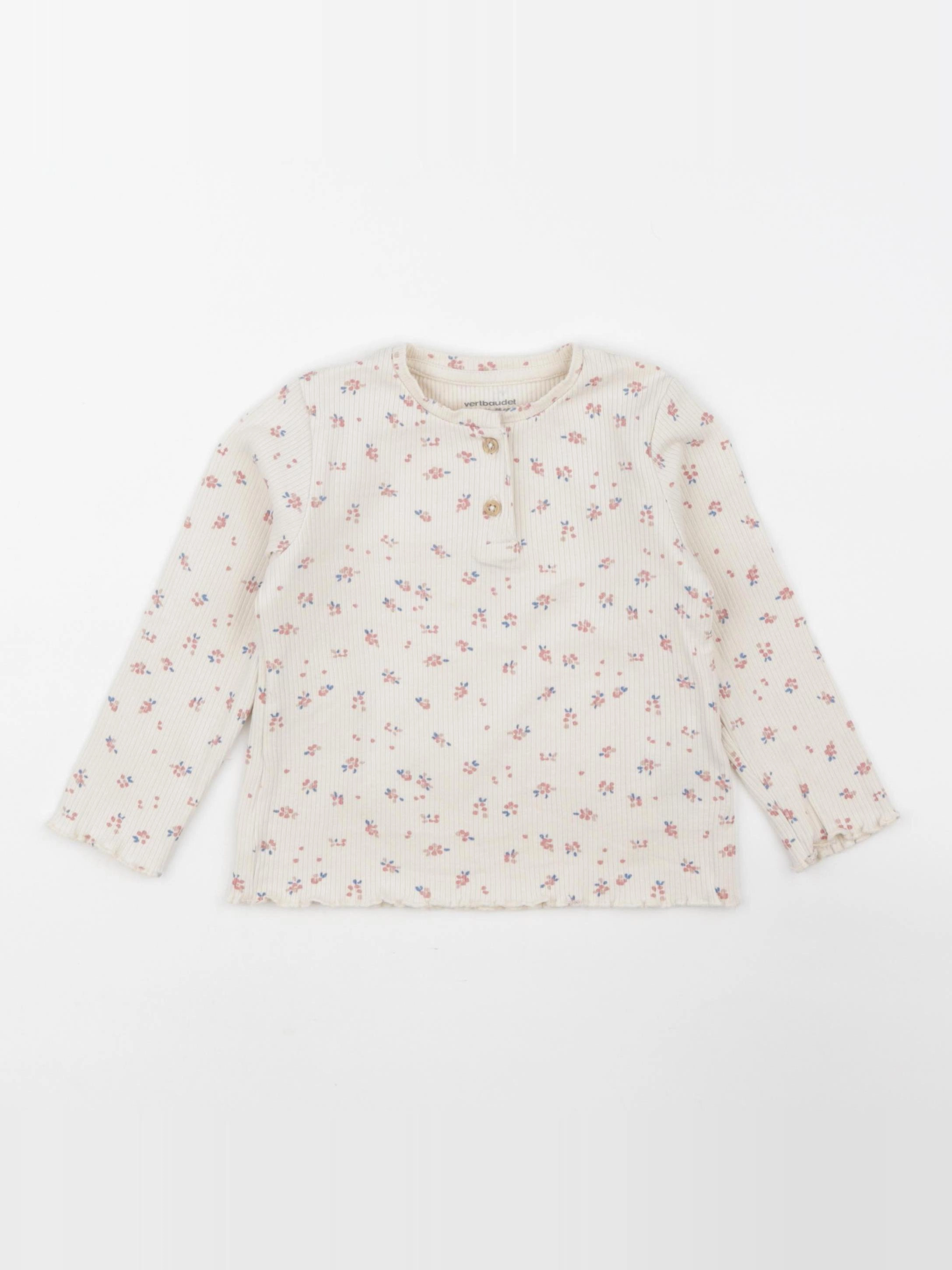 Vertbaudet - tee-shirt beige - 24 mois
