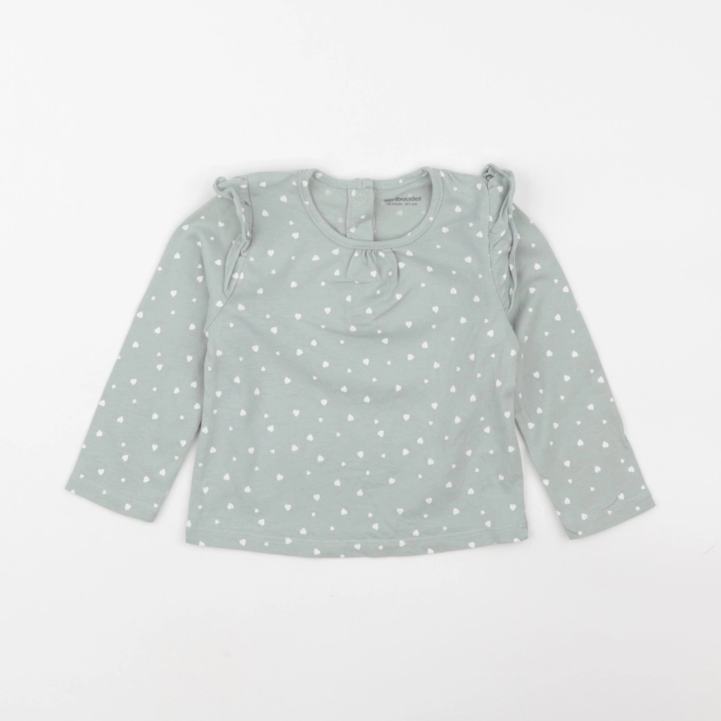 Vertbaudet - tee-shirt vert - 18 mois