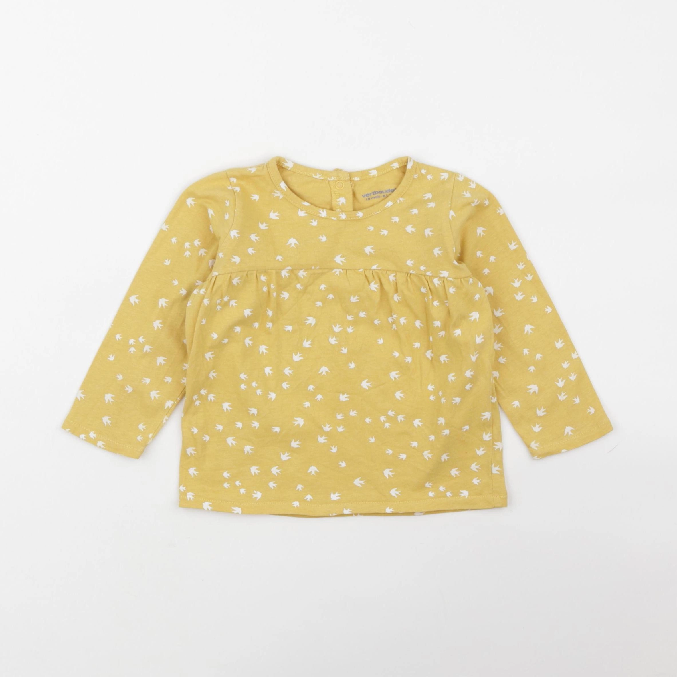 Vertbaudet - tee-shirt jaune - 18 mois