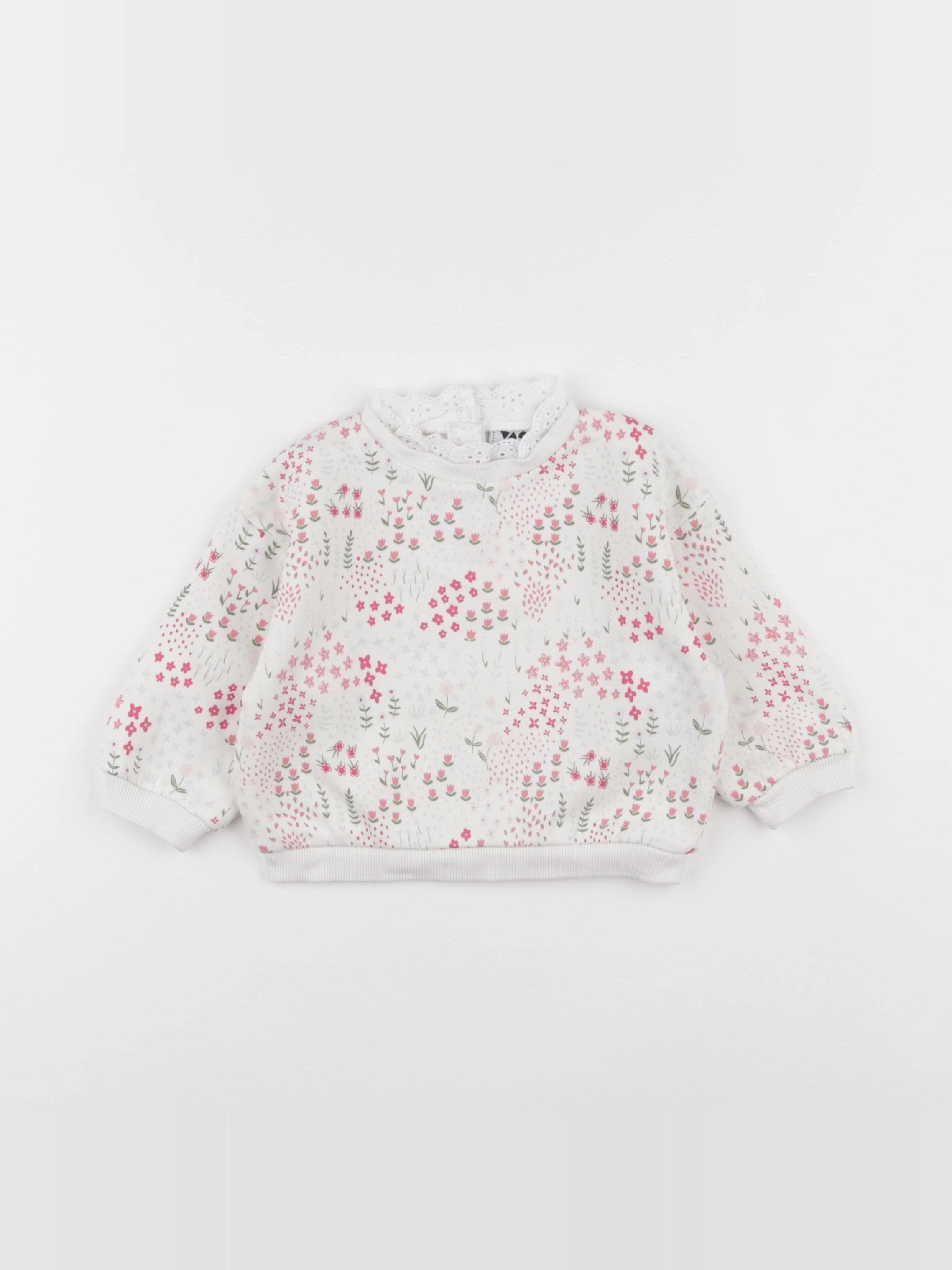 Tape à l'oeil - sweat blanc - 12 mois