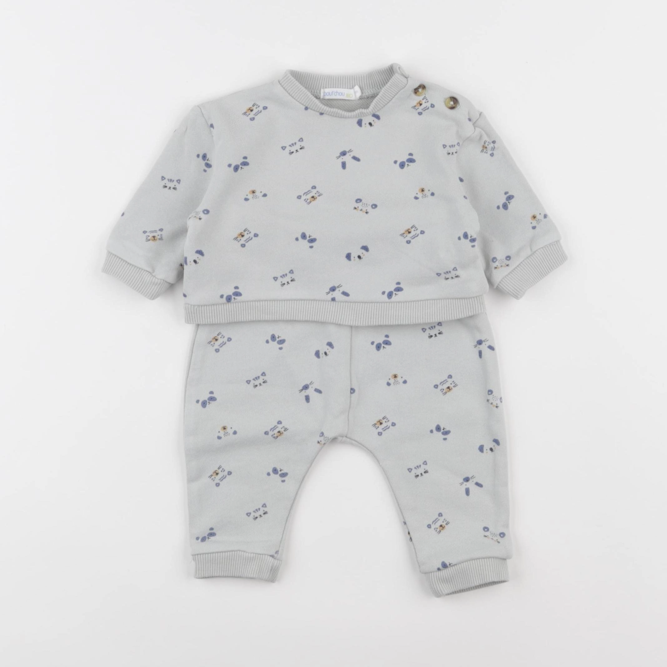 Boutchou - ensemble vert - 1 mois