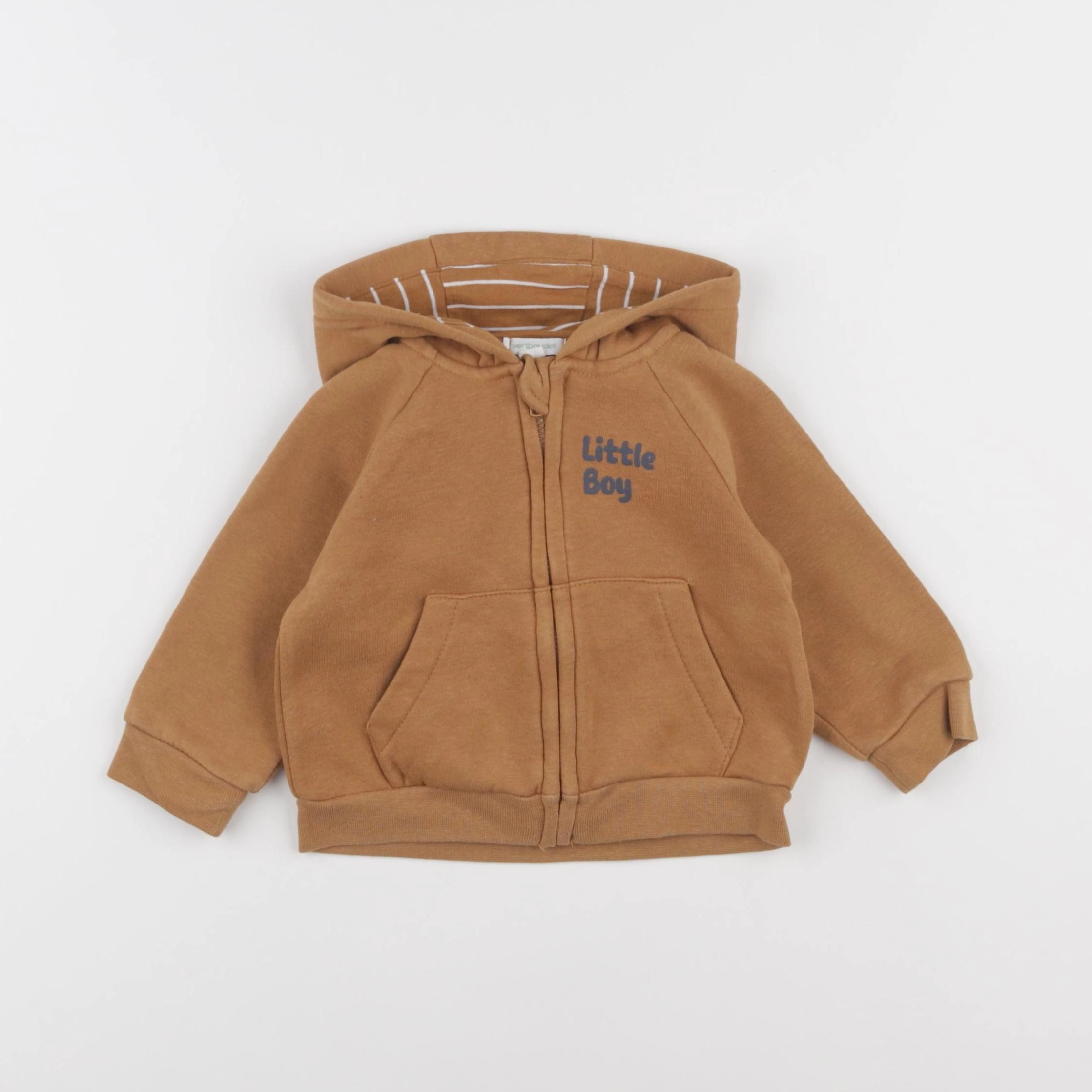 Vertbaudet - sweat marron - 9 mois