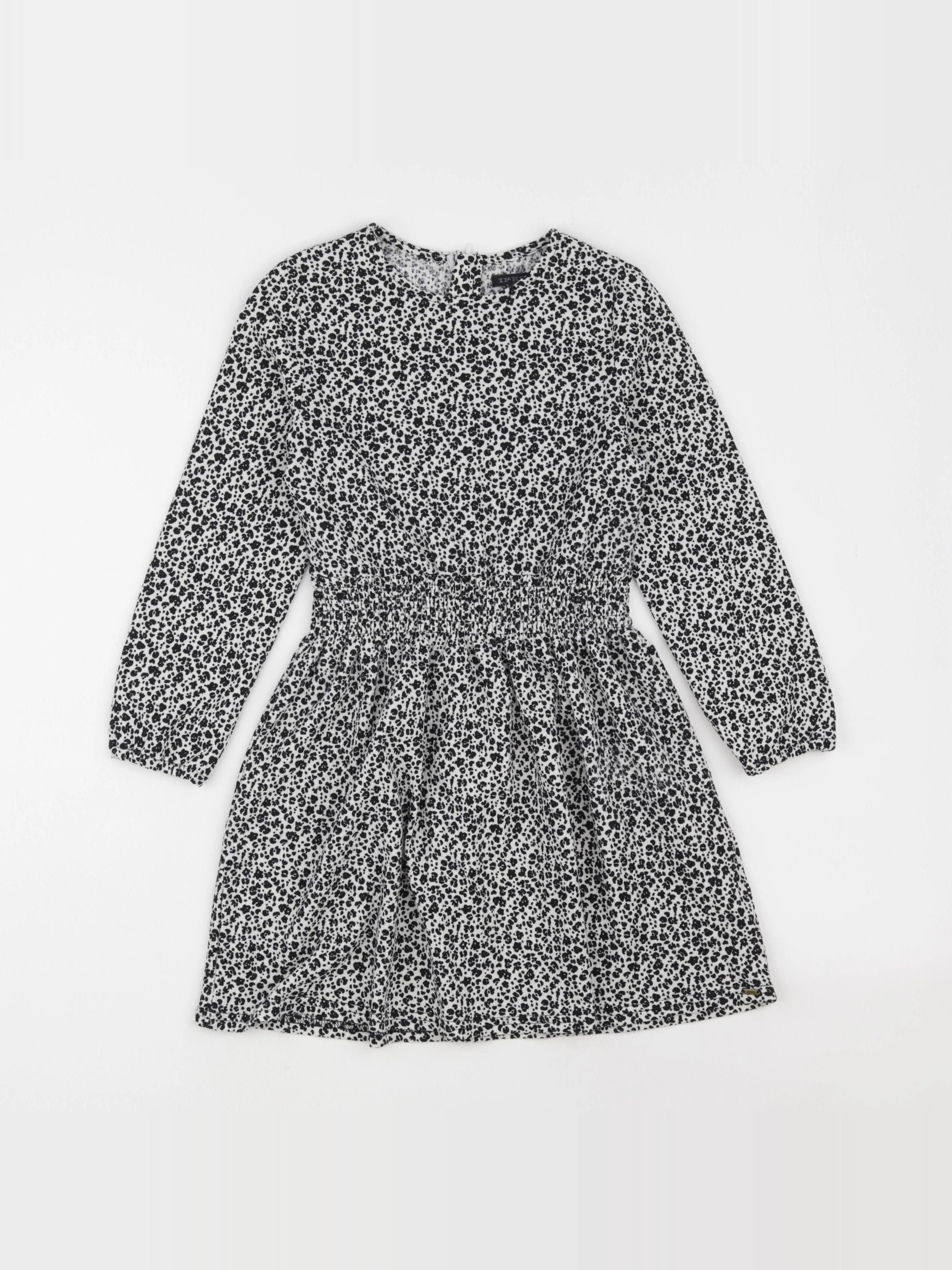 IKKS - robe blanc, noir - 8 ans