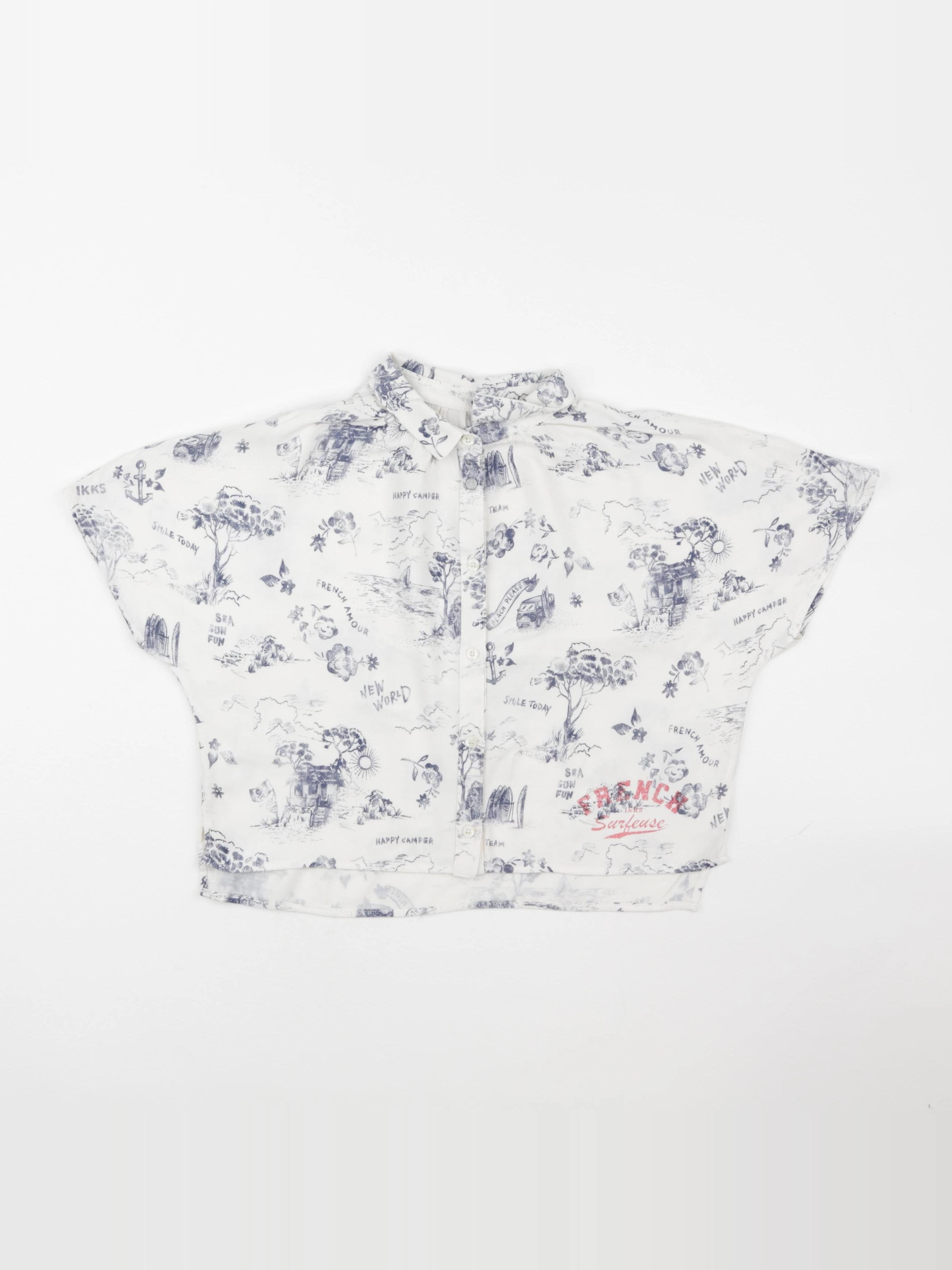 IKKS - chemise blanc, bleu - 8 ans