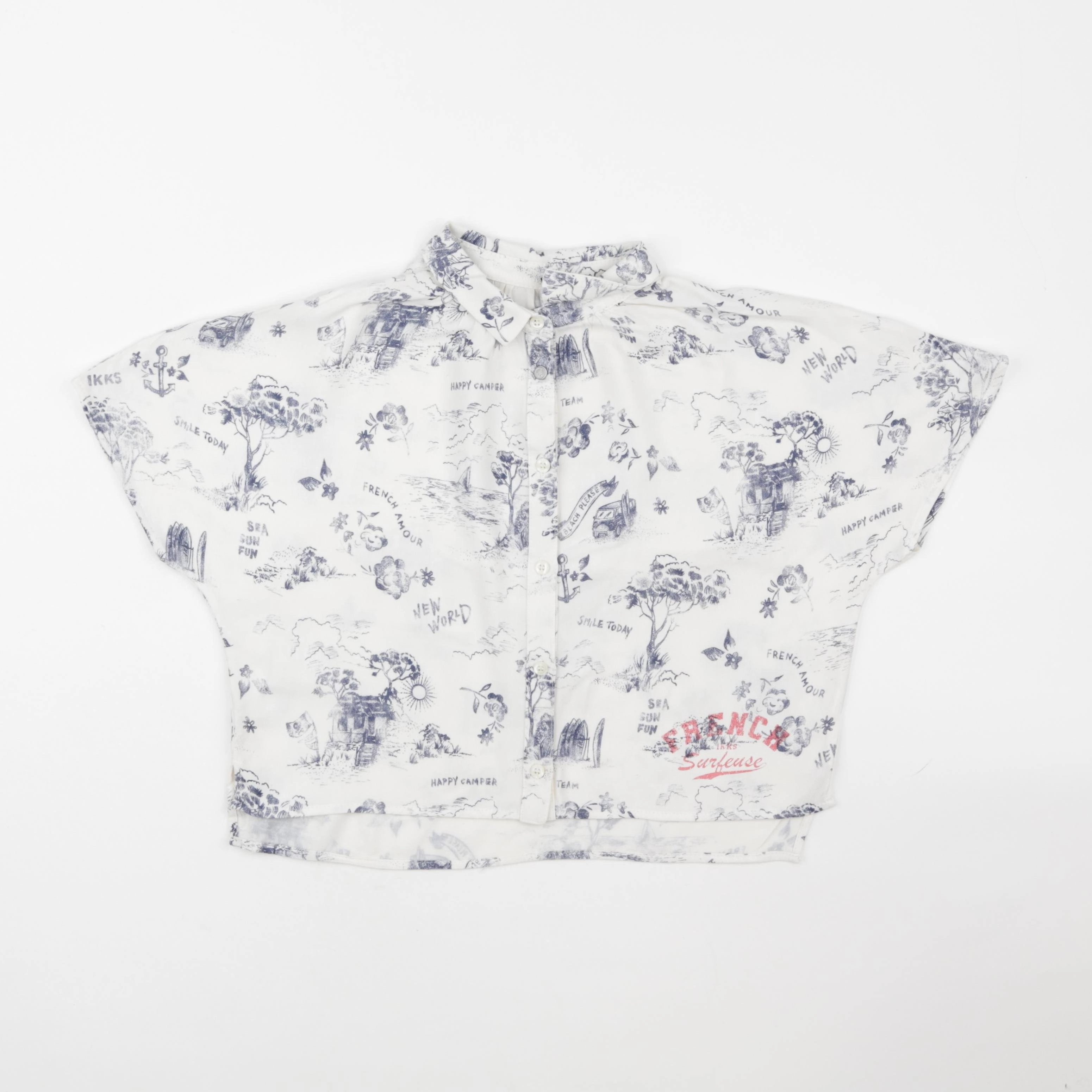 IKKS - chemise blanc, bleu - 8 ans
