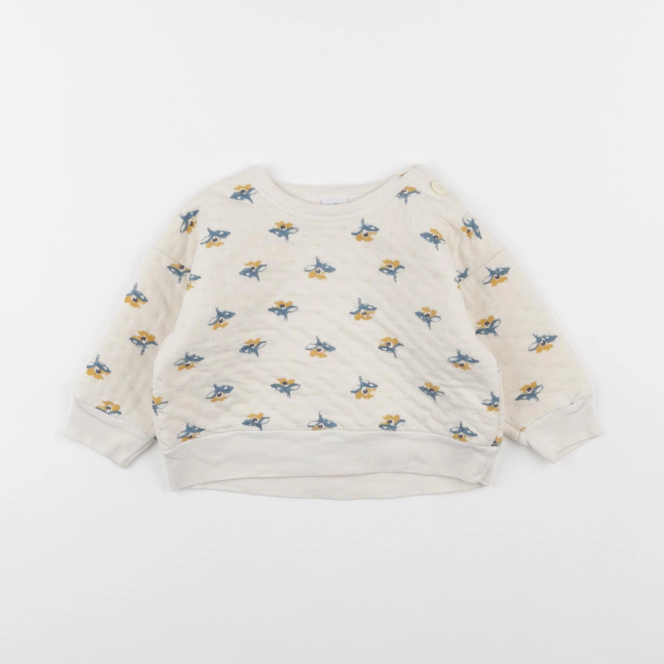 Petit Bateau - sweat beige - 12 mois