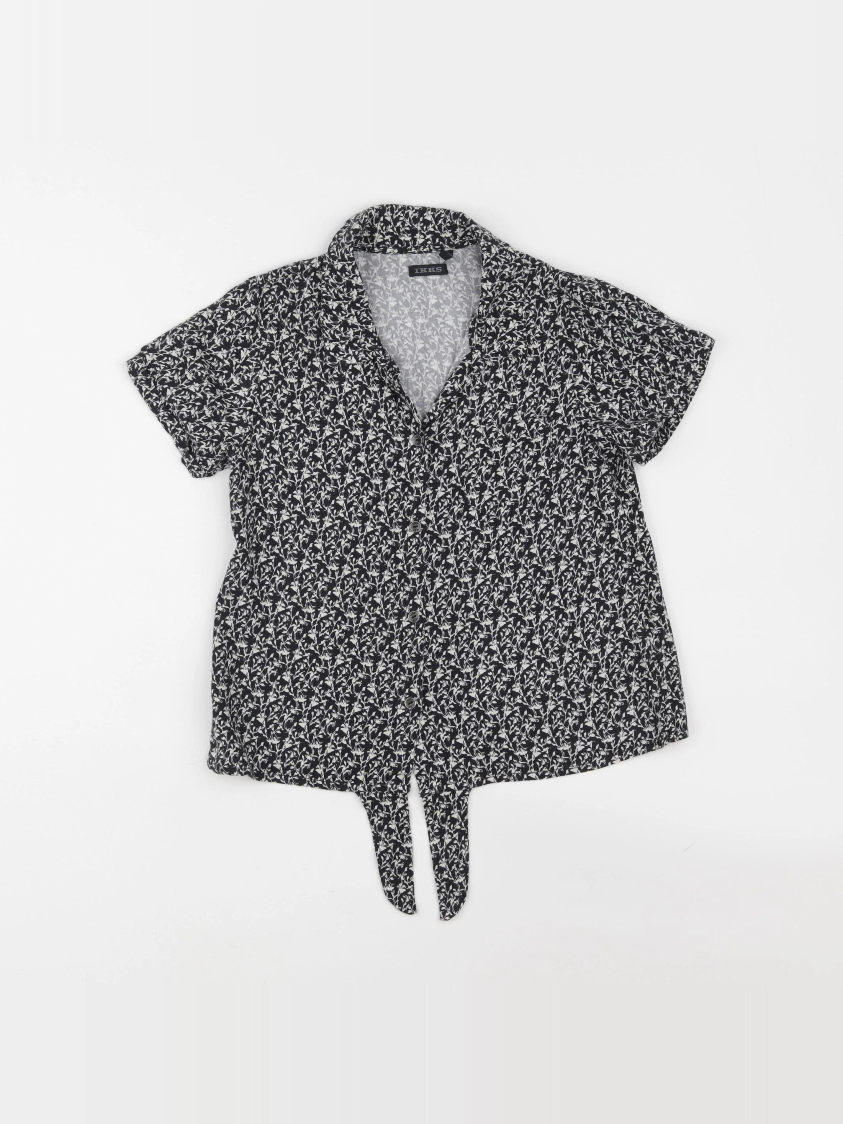IKKS - chemise noir, beige - 8 ans