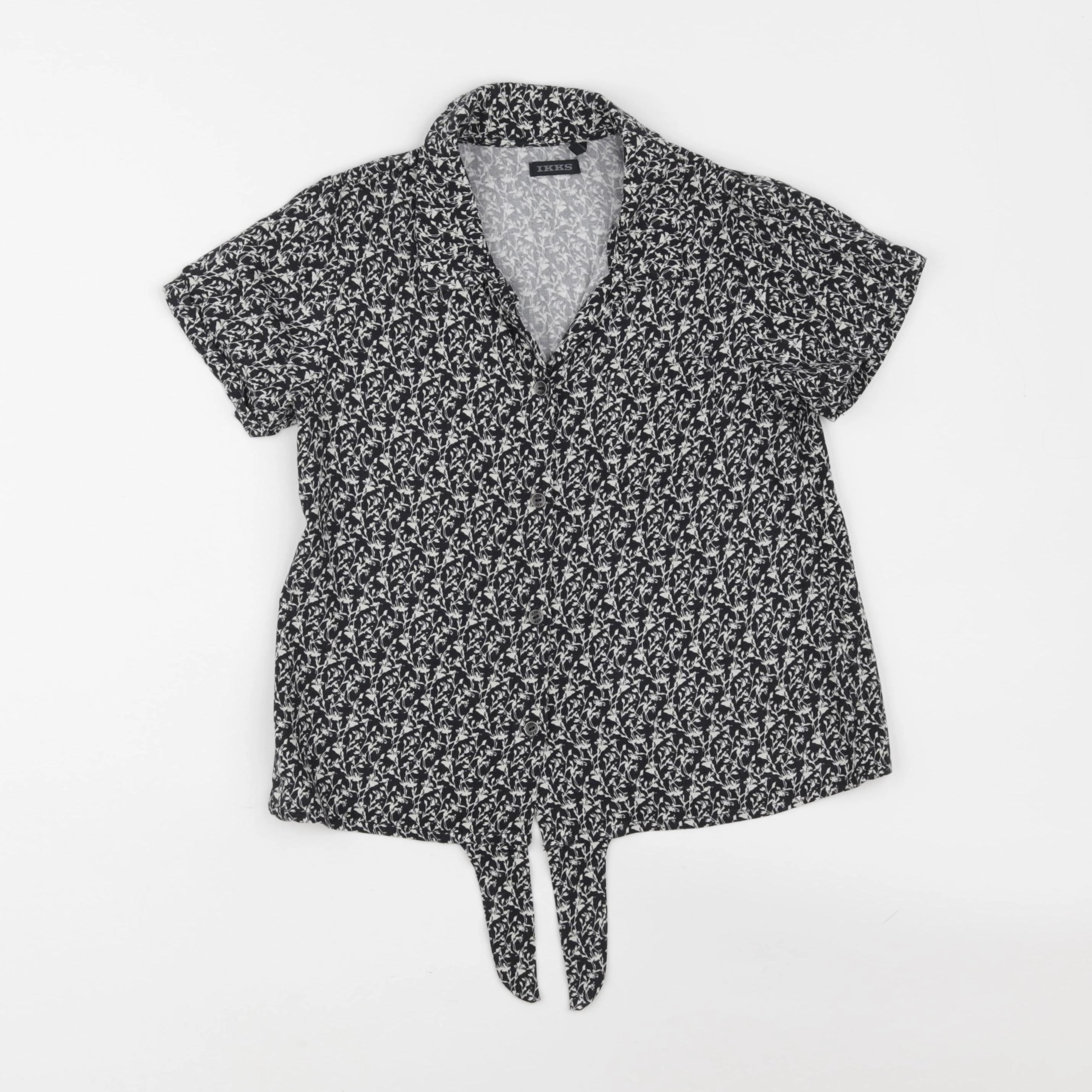 IKKS - chemise noir, beige - 8 ans