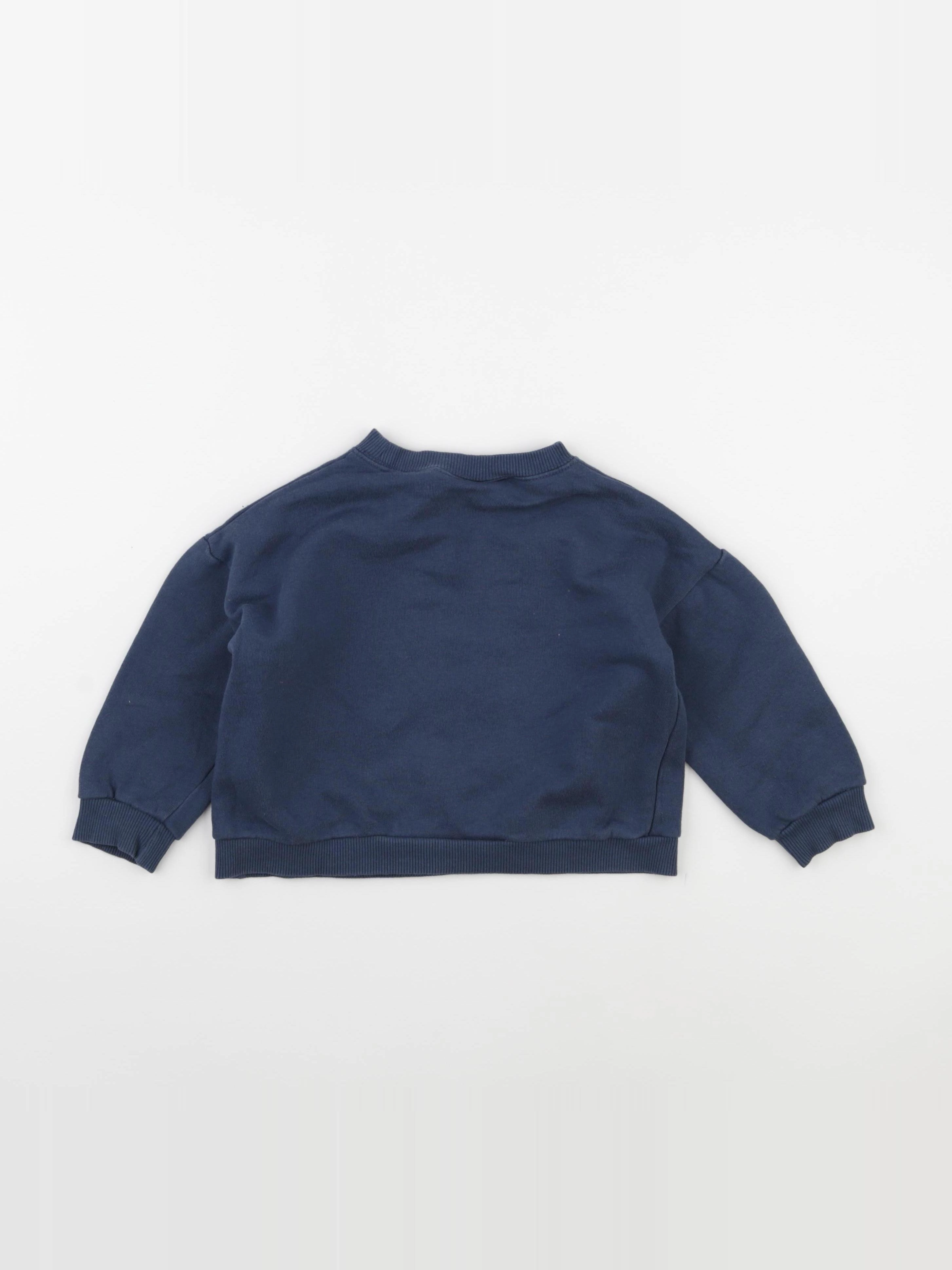 Zara - sweat bleu - 2/3 ans