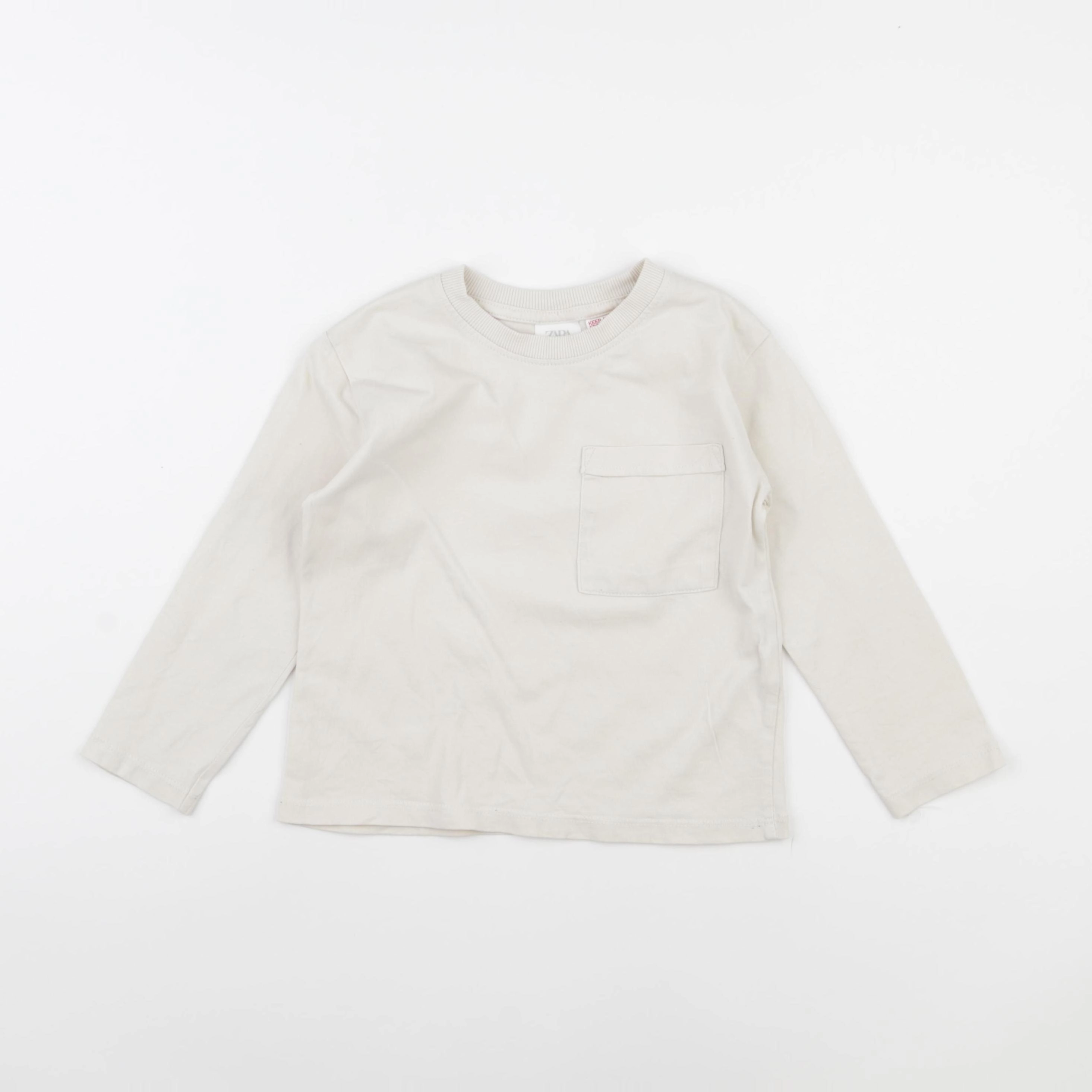 Zara - tee-shirt beige - 2/3 ans