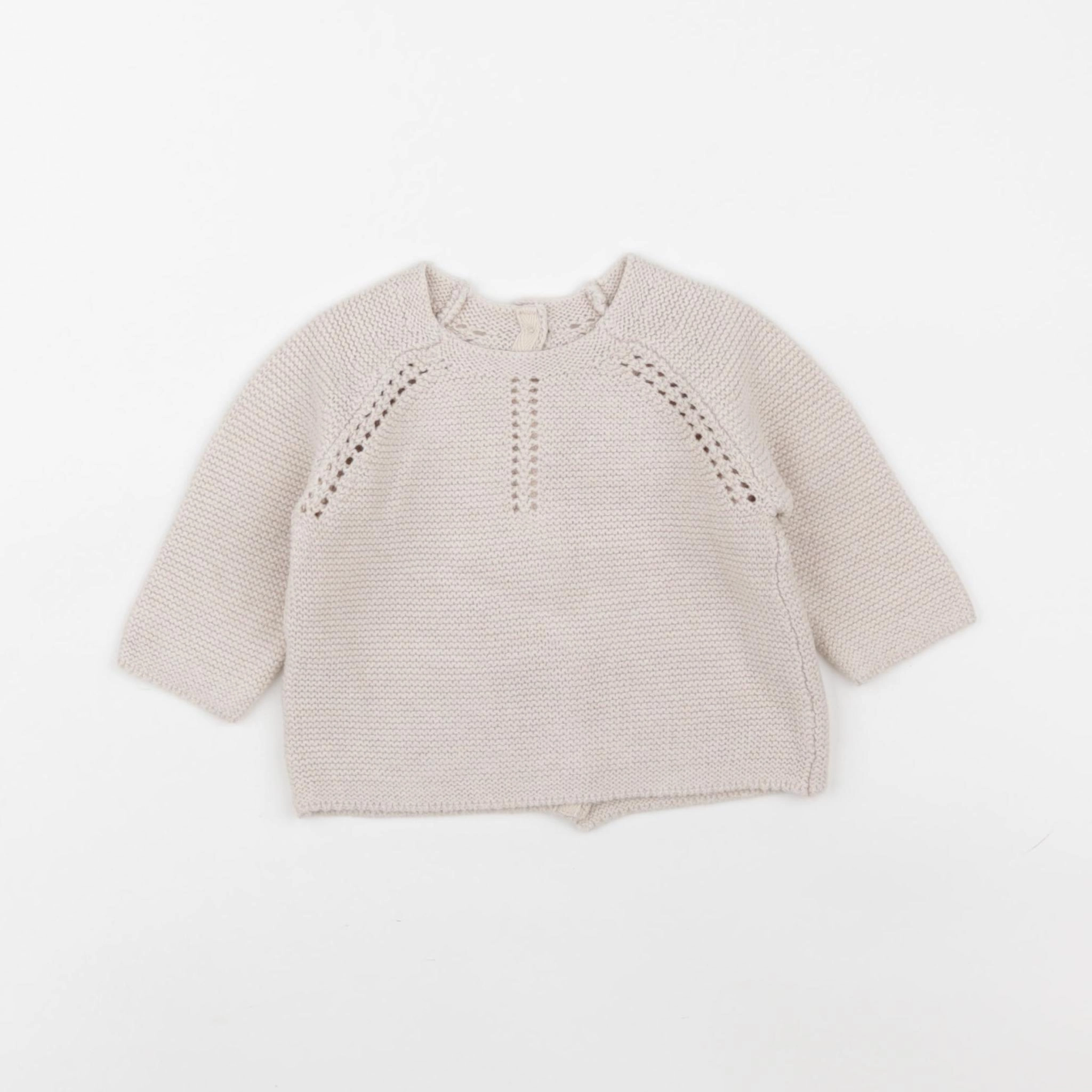 Mango - pull beige - 1/3 mois