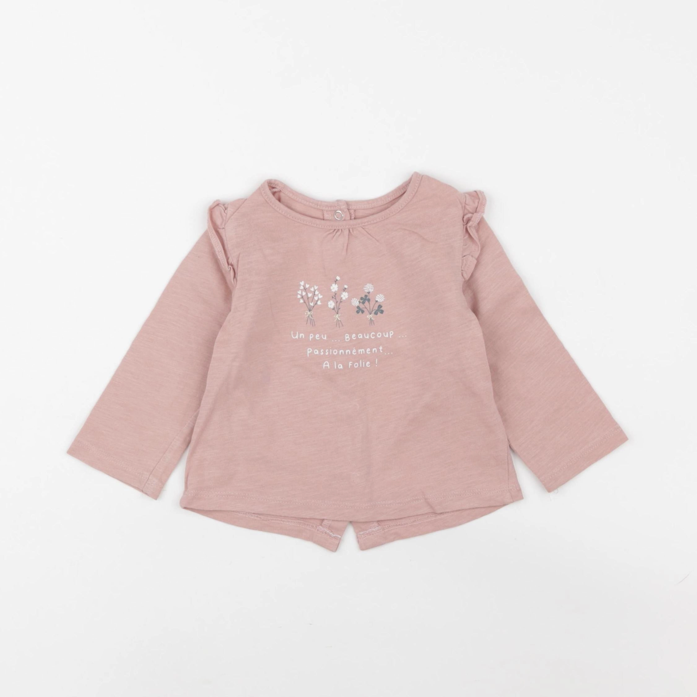 Vertbaudet - tee-shirt rose - 9 mois