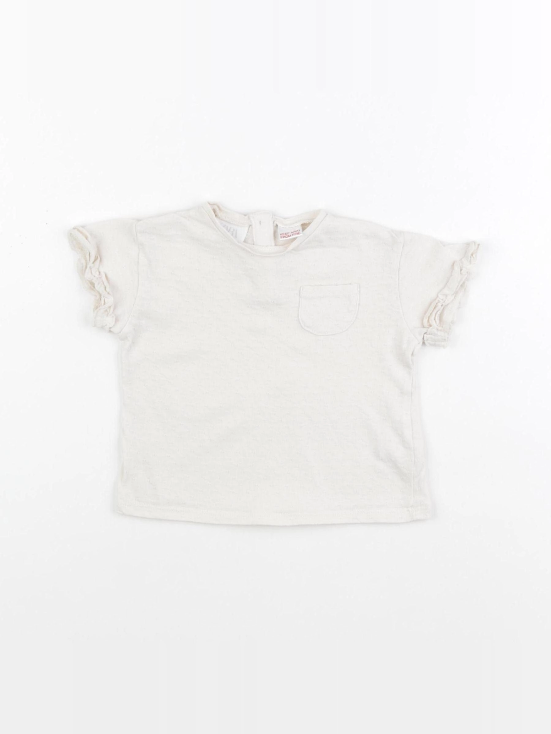 Zara - tee-shirt beige - 3/6 mois