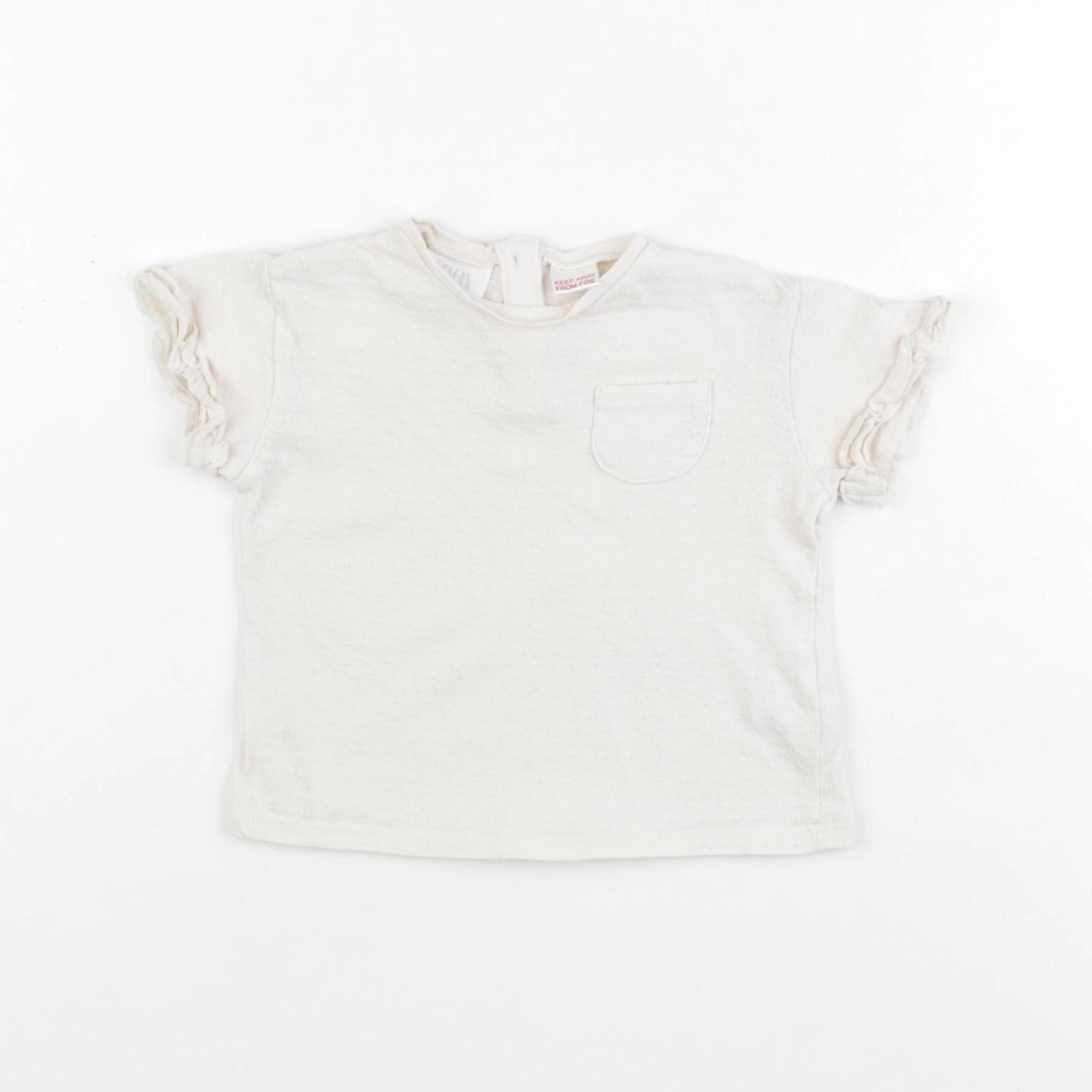 Zara - tee-shirt beige - 3/6 mois