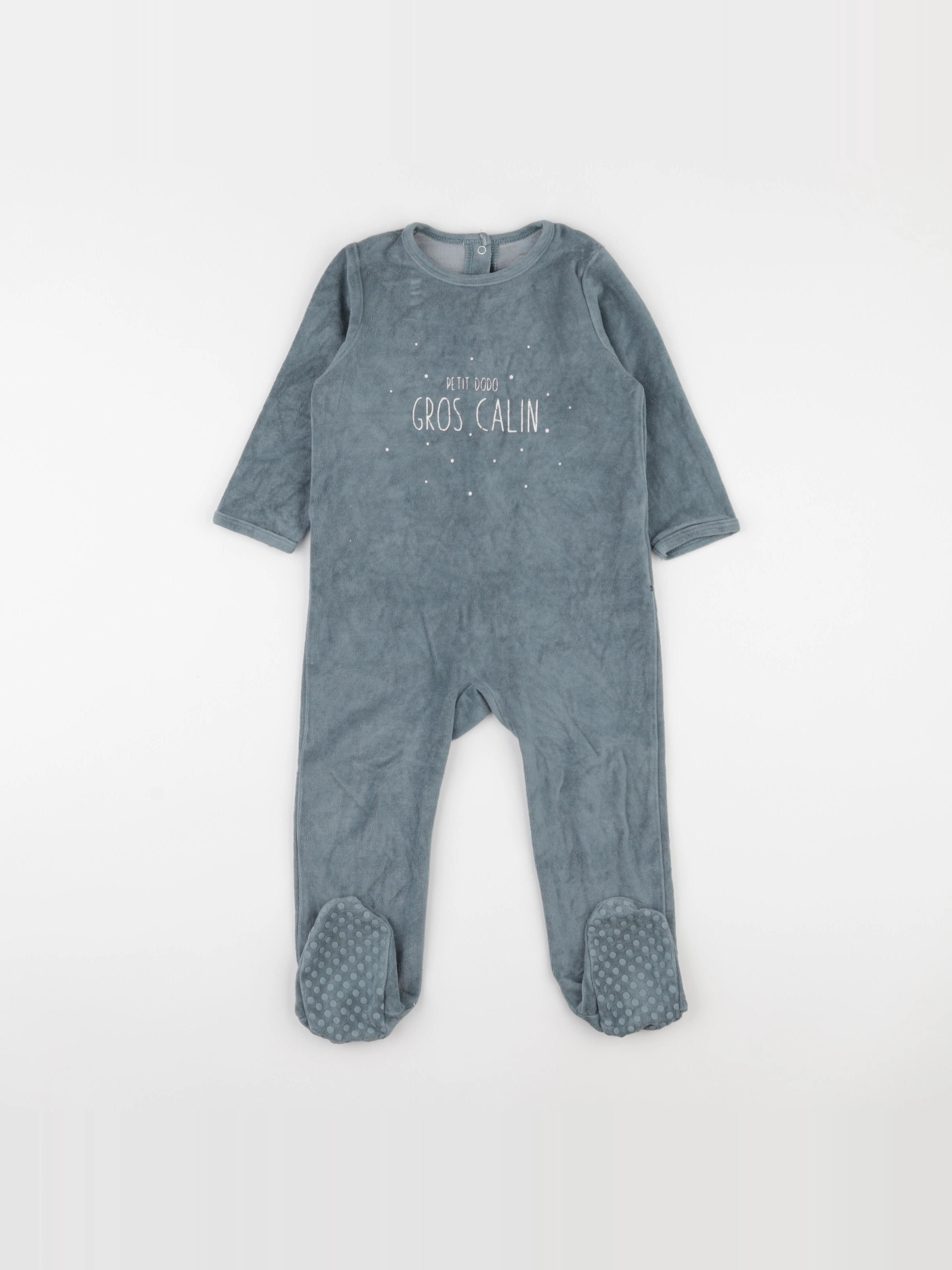Vertbaudet - pyjama velours vert - 3 ans