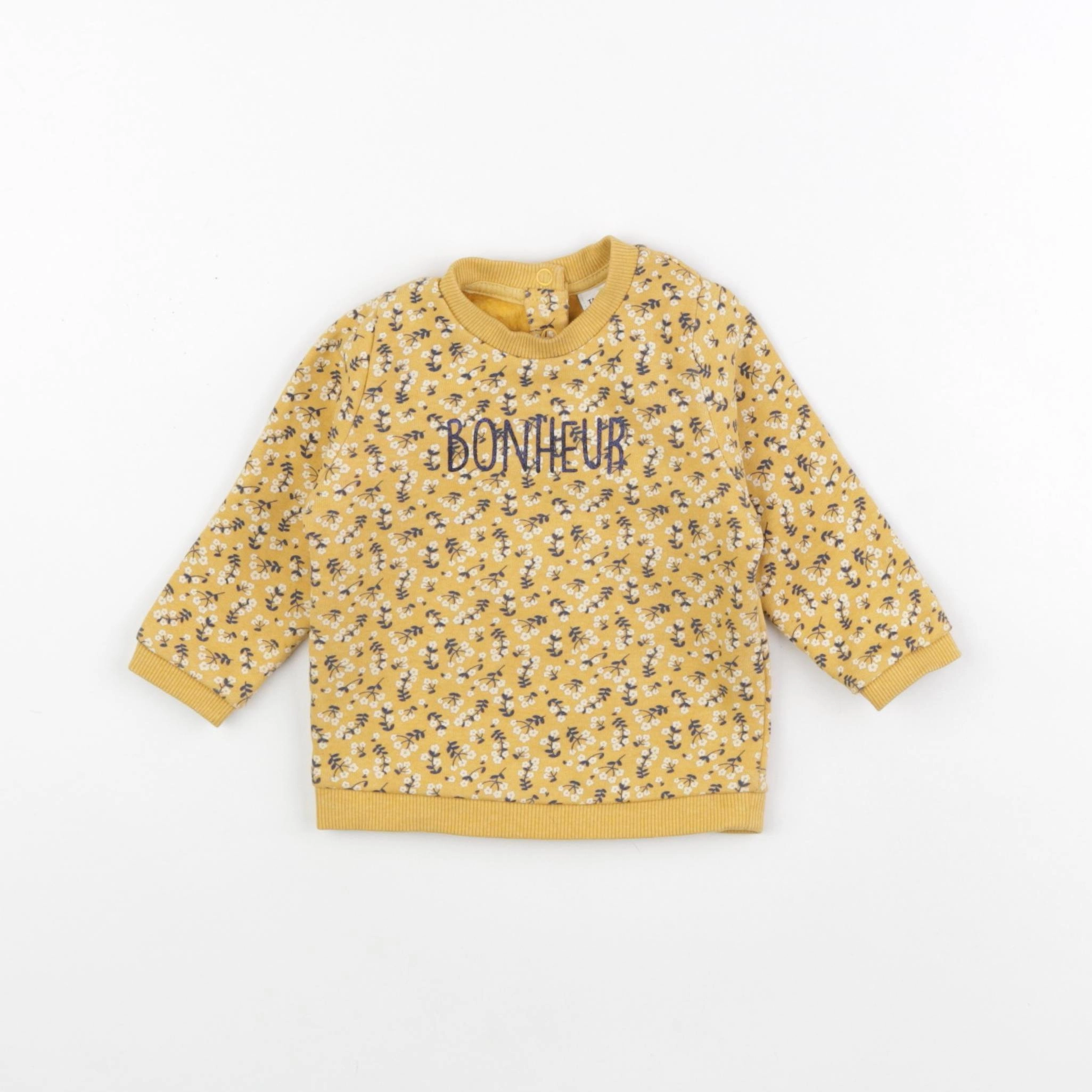 Tape à l'oeil - sweat jaune - 6 mois