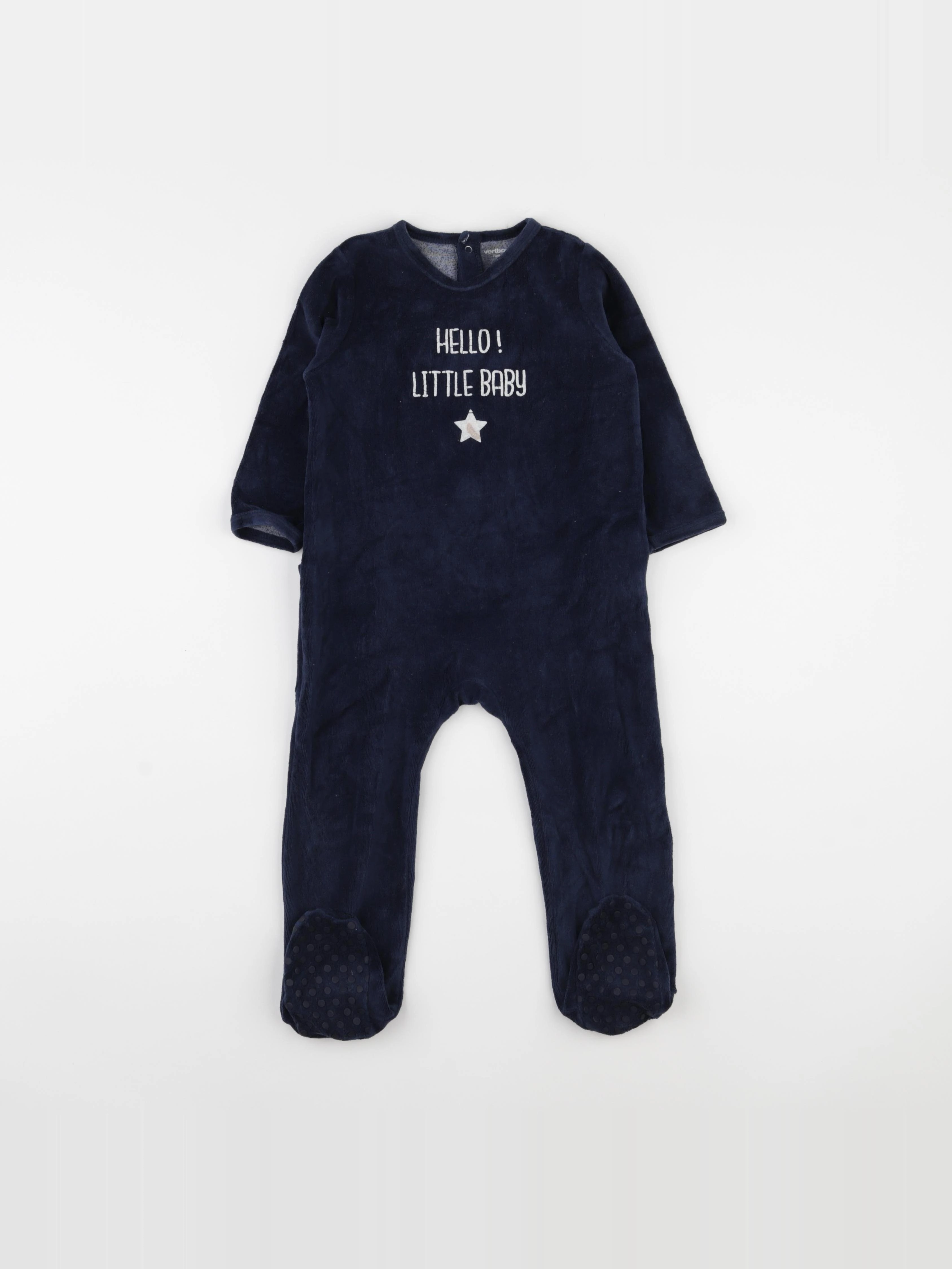 Vertbaudet - pyjama velours bleu - 2 ans