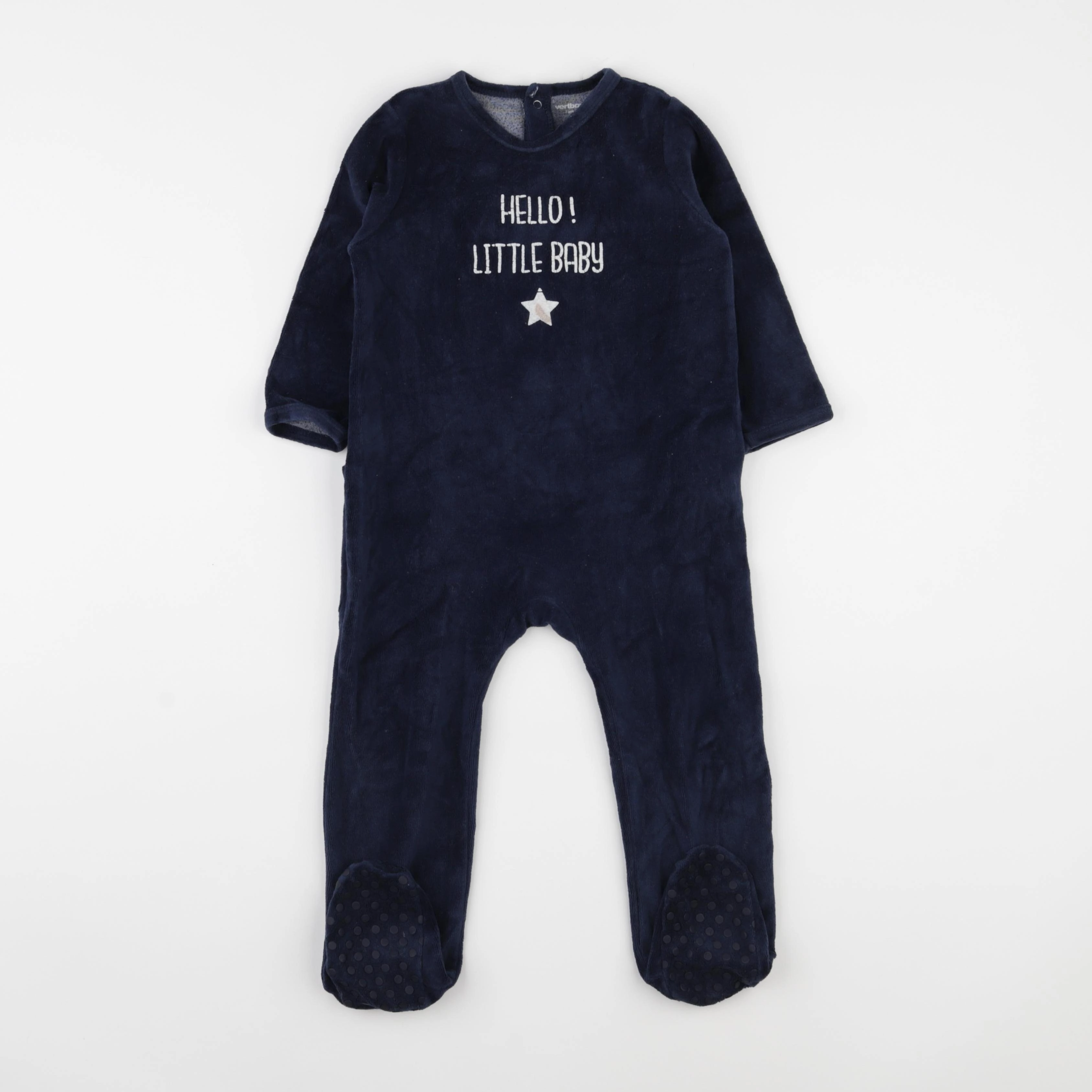 Vertbaudet - pyjama velours bleu - 2 ans