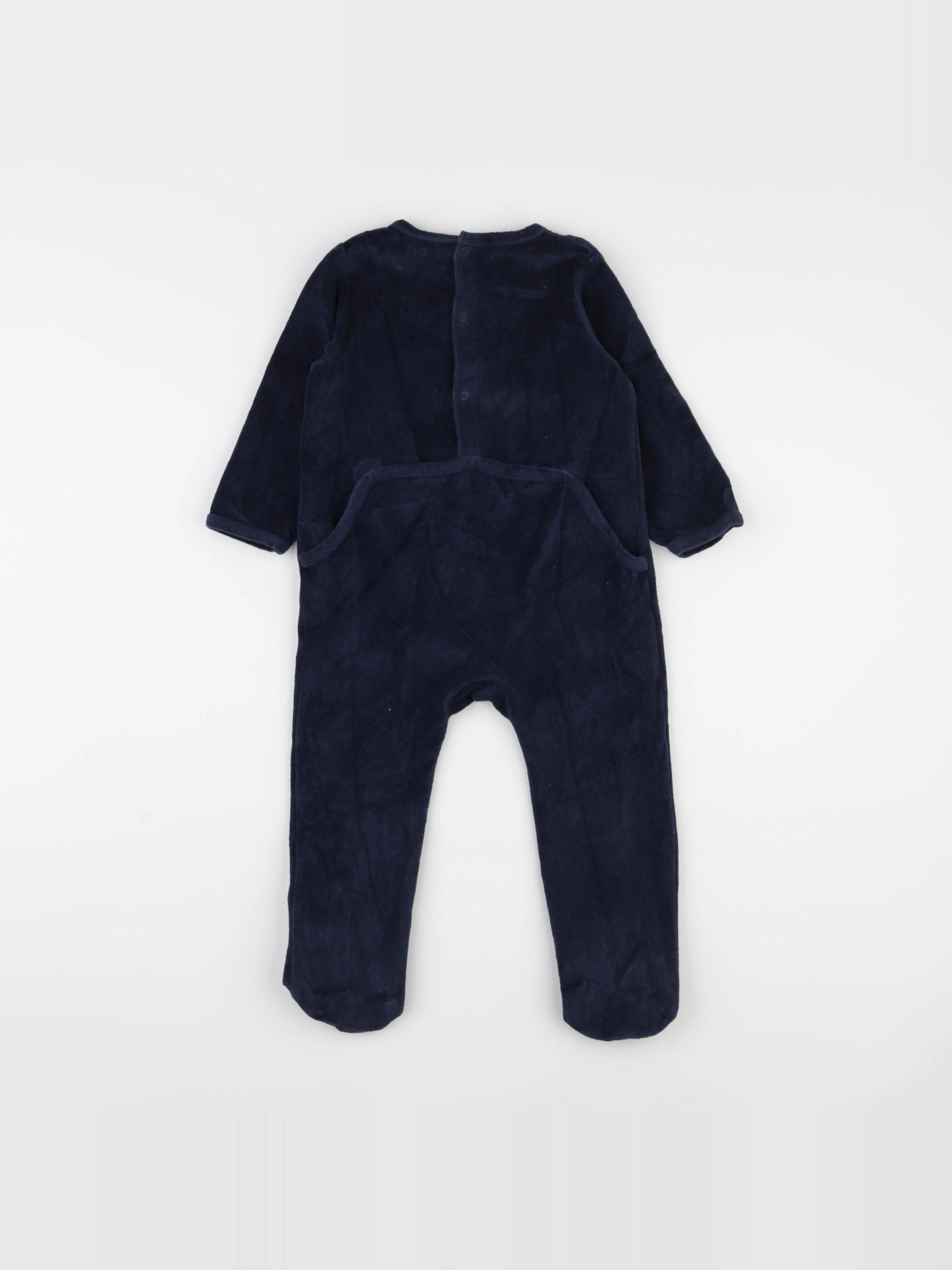 Vertbaudet - pyjama velours bleu - 2 ans
