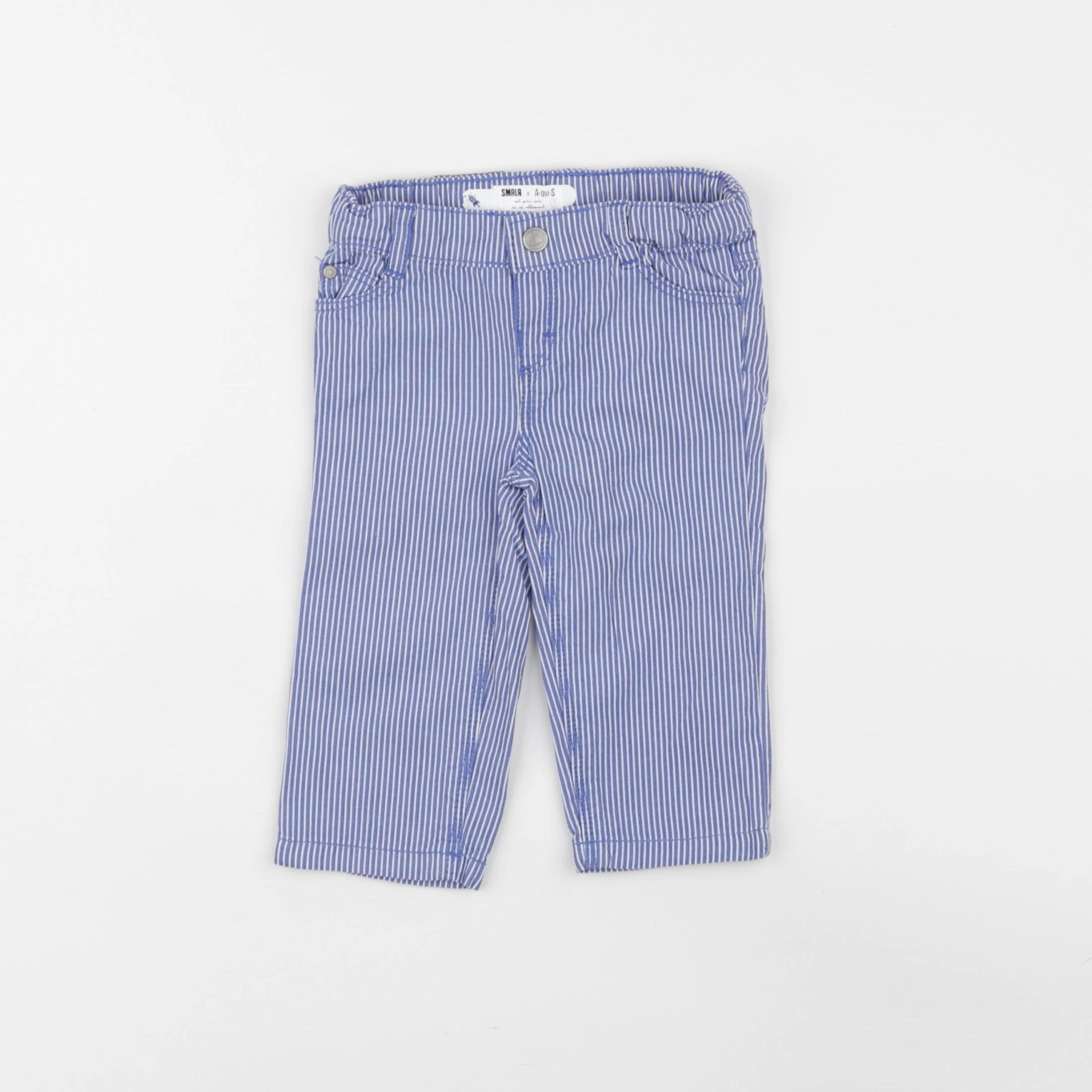Petit Bateau - pantalon bleu - 6 mois