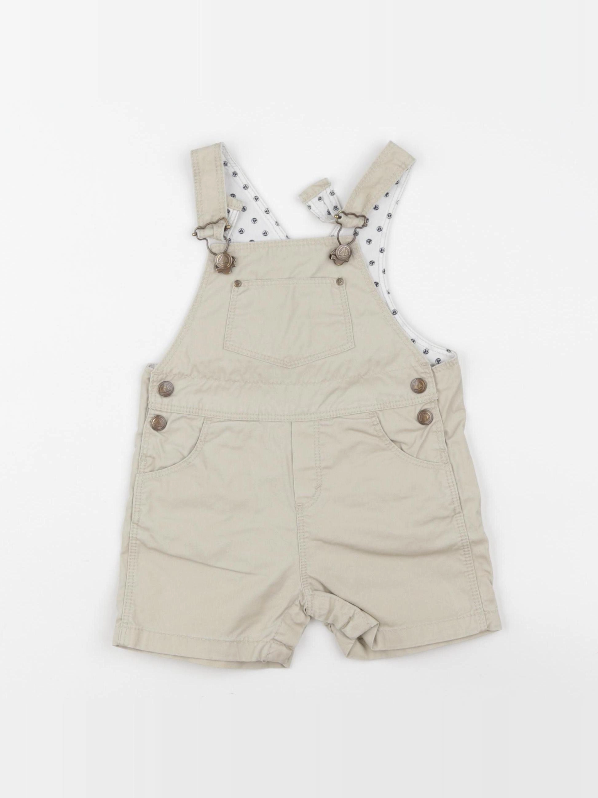 Petit Bateau - salopette beige - 6 mois
