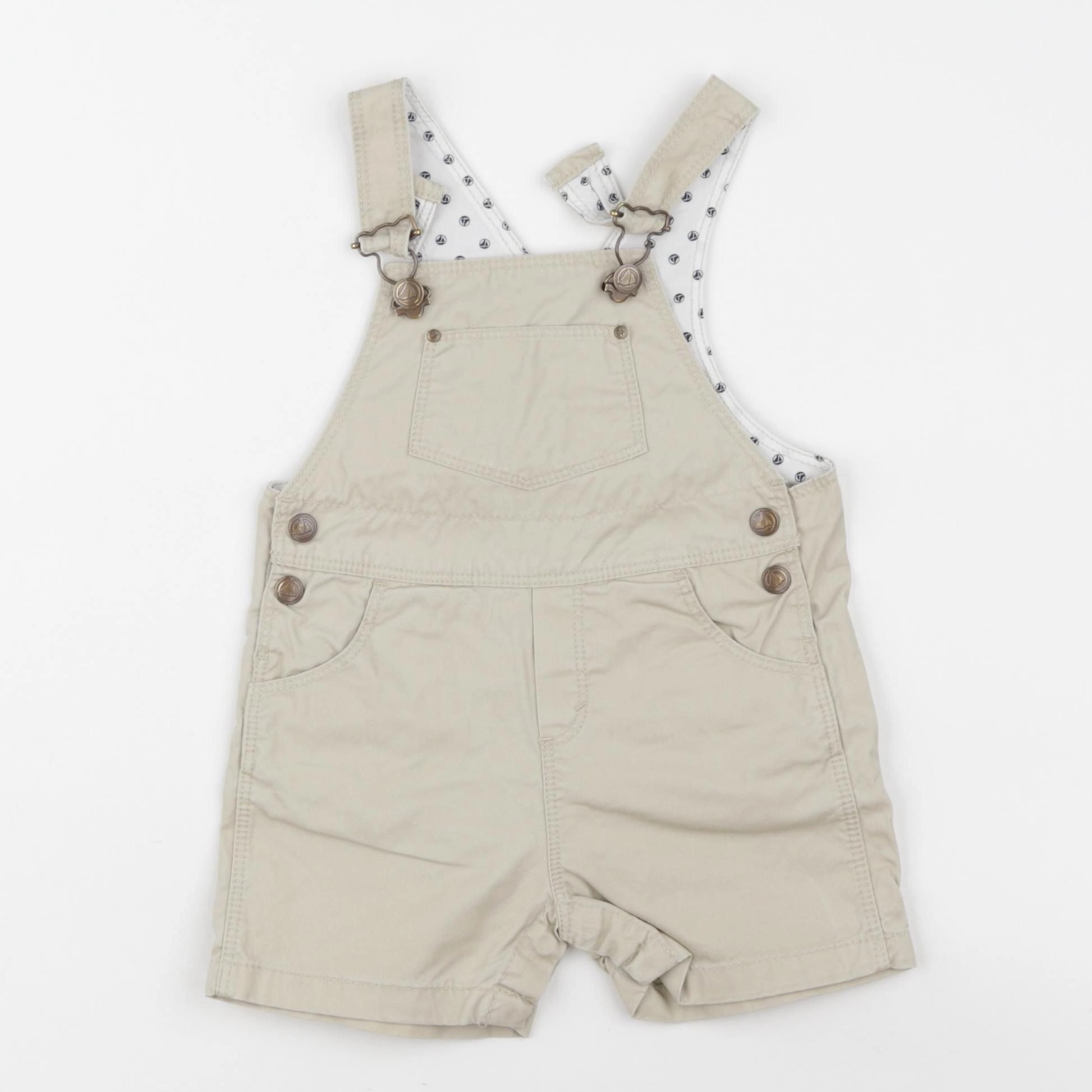 Petit Bateau - salopette beige - 6 mois
