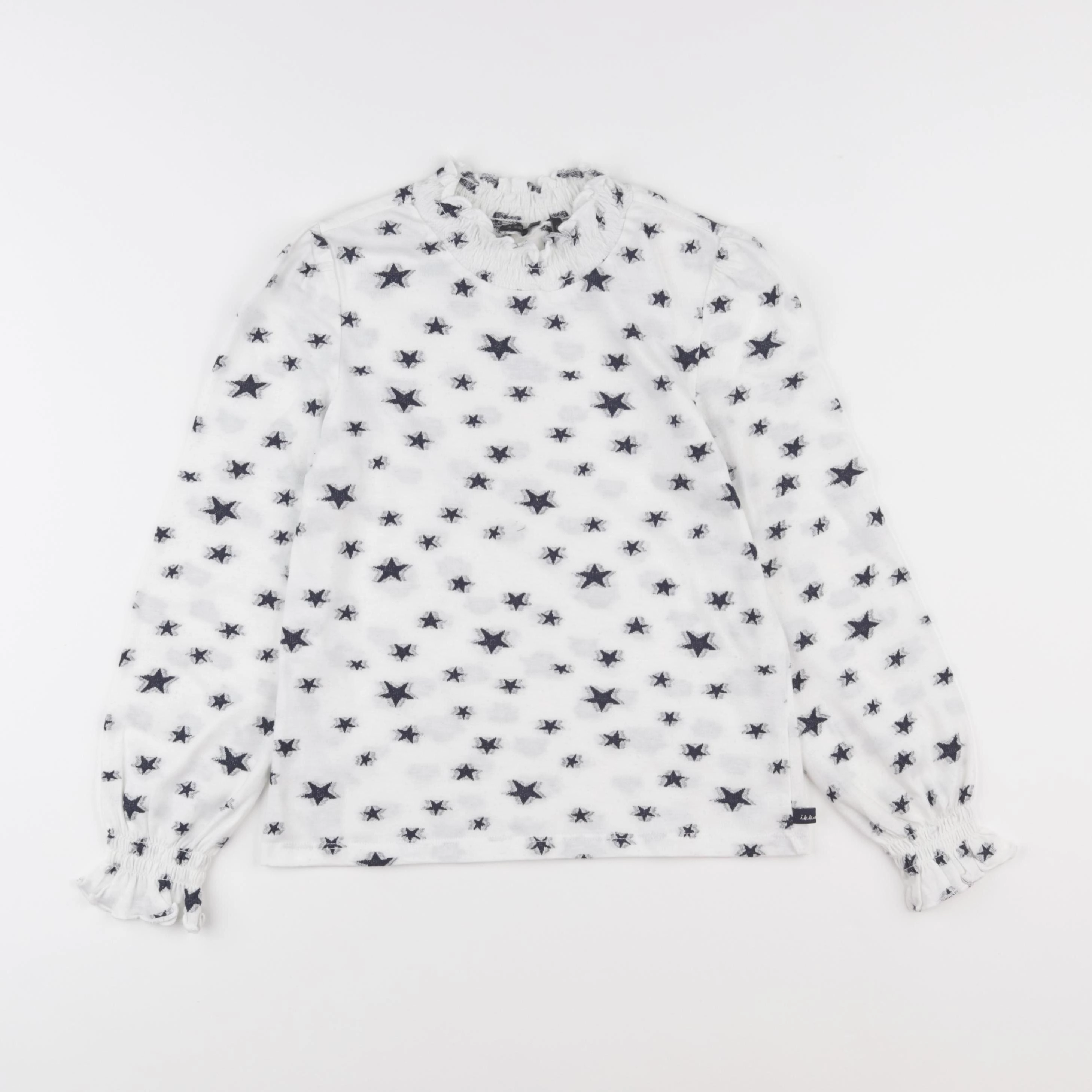 IKKS - tee-shirt blanc, bleu - 8 ans