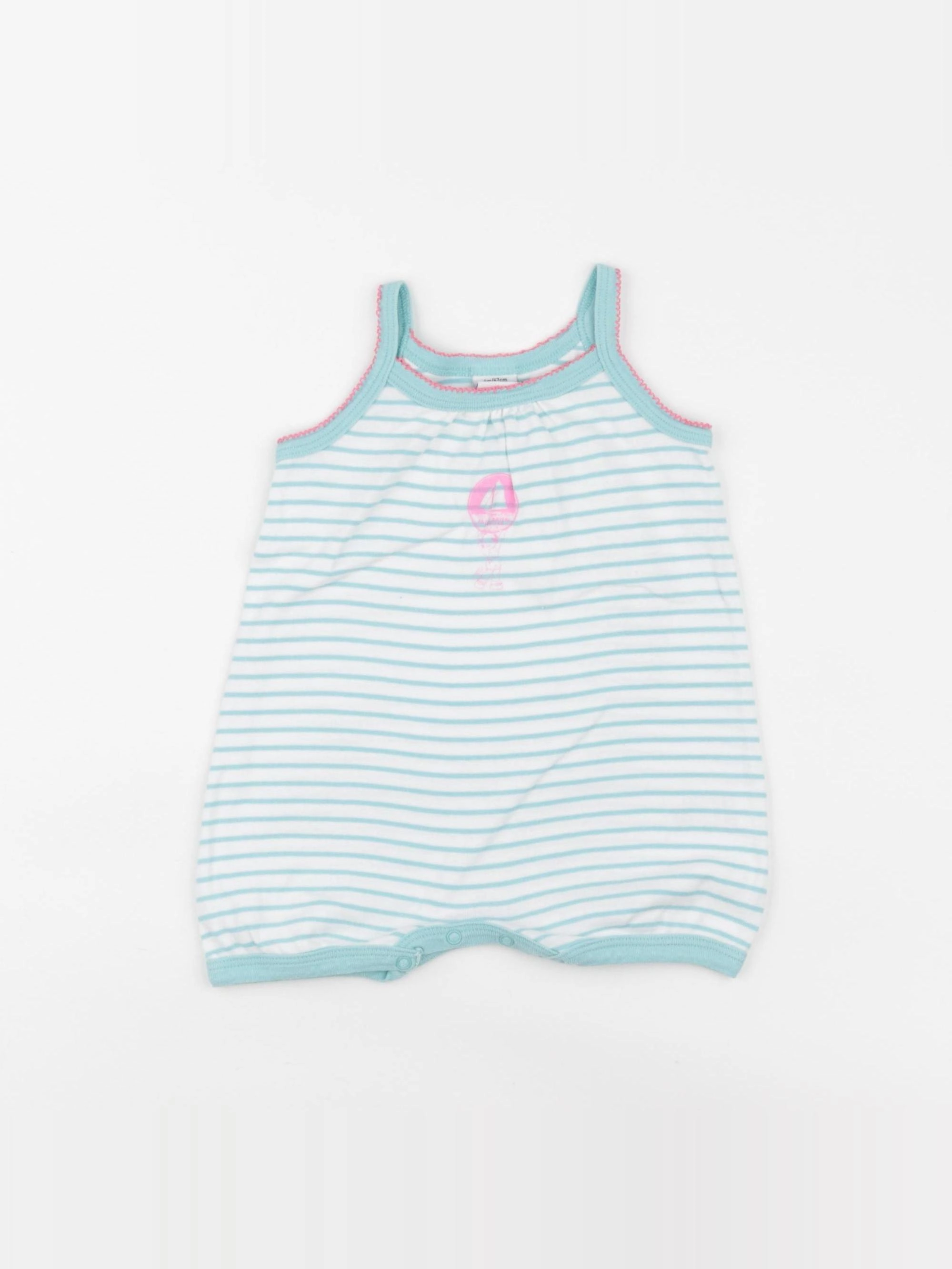 Petit Bateau - combinaison bleu - 6 mois