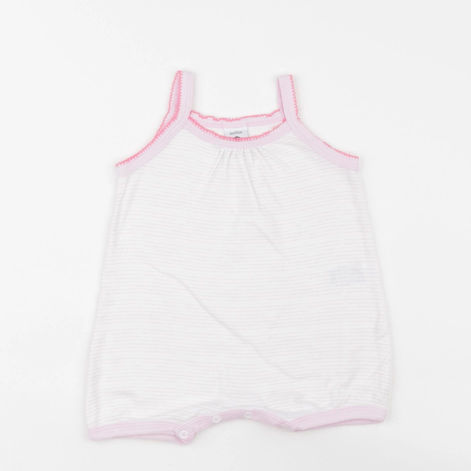 Petit Bateau - combinaison rose - 6 mois