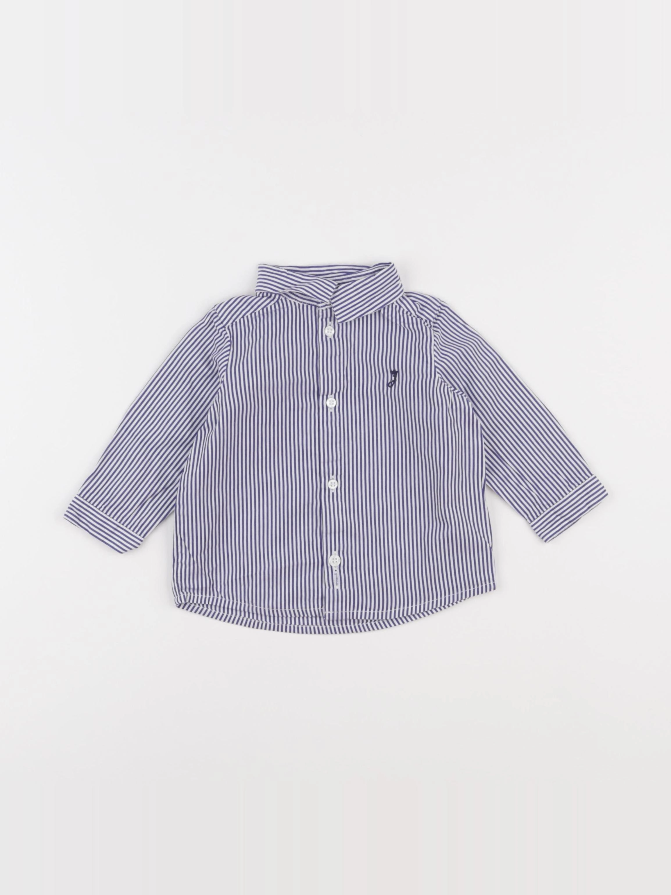 Jacadi - chemise bleu - 6 mois
