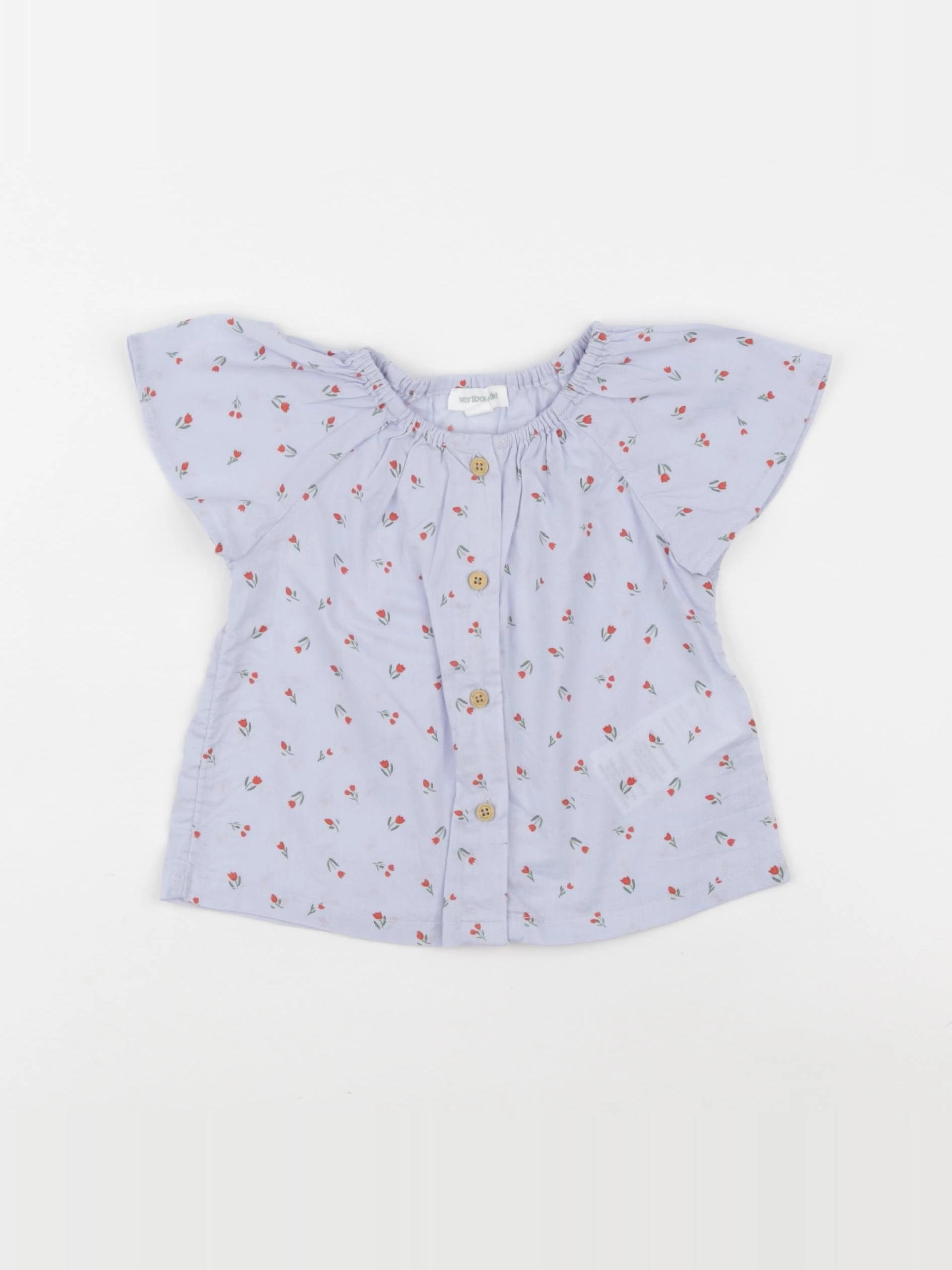 Vertbaudet - blouse bleu - 9 mois