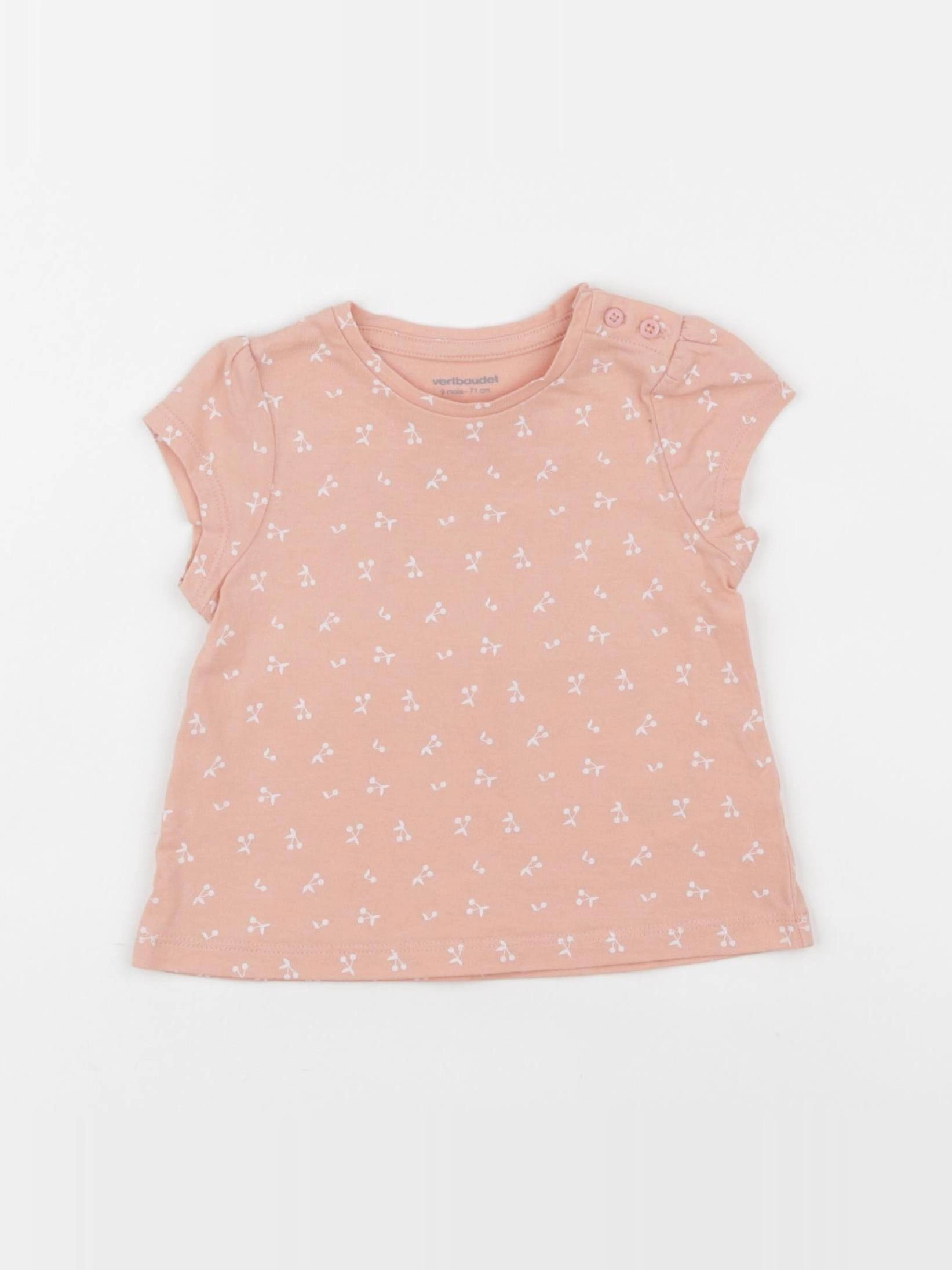 Vertbaudet - tee-shirt rose - 9 mois
