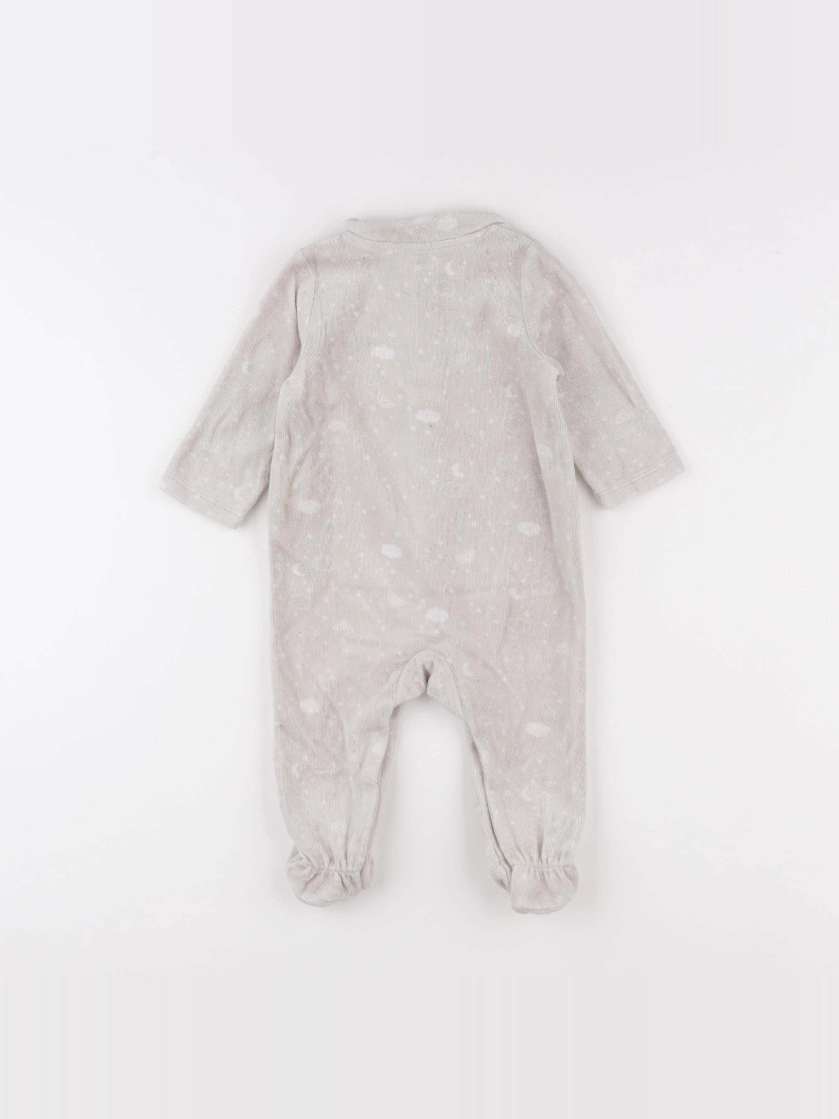 Tape à l'oeil - pyjama velours gris - 6 mois